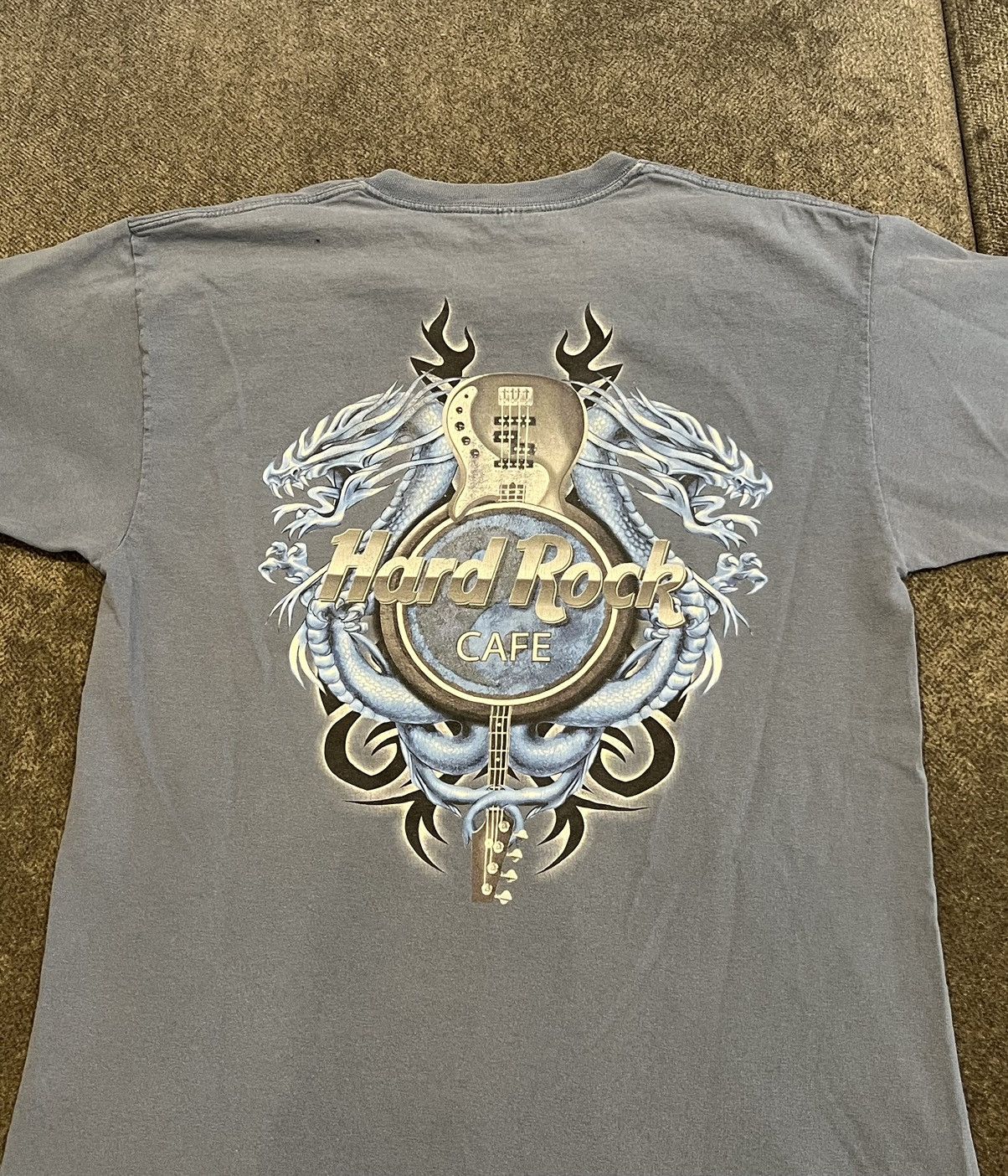 HARD ROCK CAFE Hard Rock Cafe Advertising T-shirt Men's L size cotton gray type Vintage Second Hand