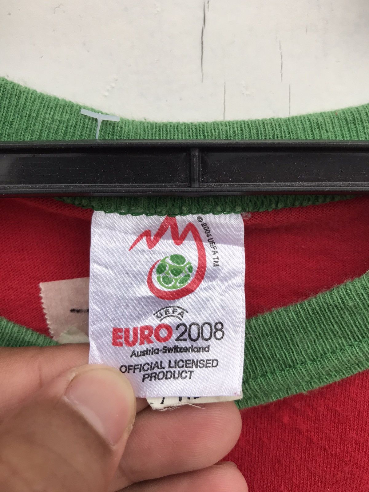 Vintage Vintage Portugal Euro 2008 Ringer Tees Size US XL / EU 56 / 4 - 5 Thumbnail