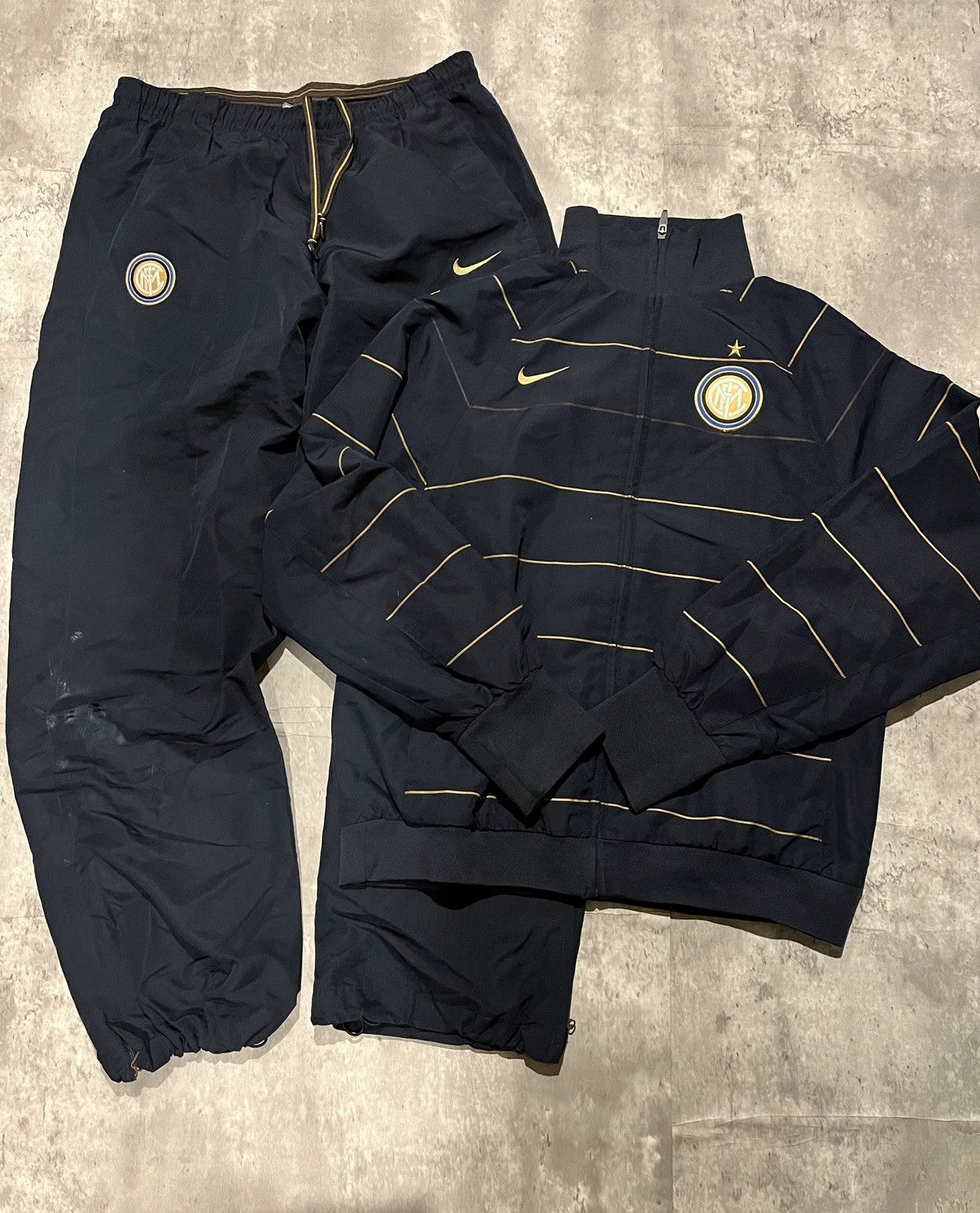 Vintage Nike Inter Milan Nylon Drill Soccer Tracksuit