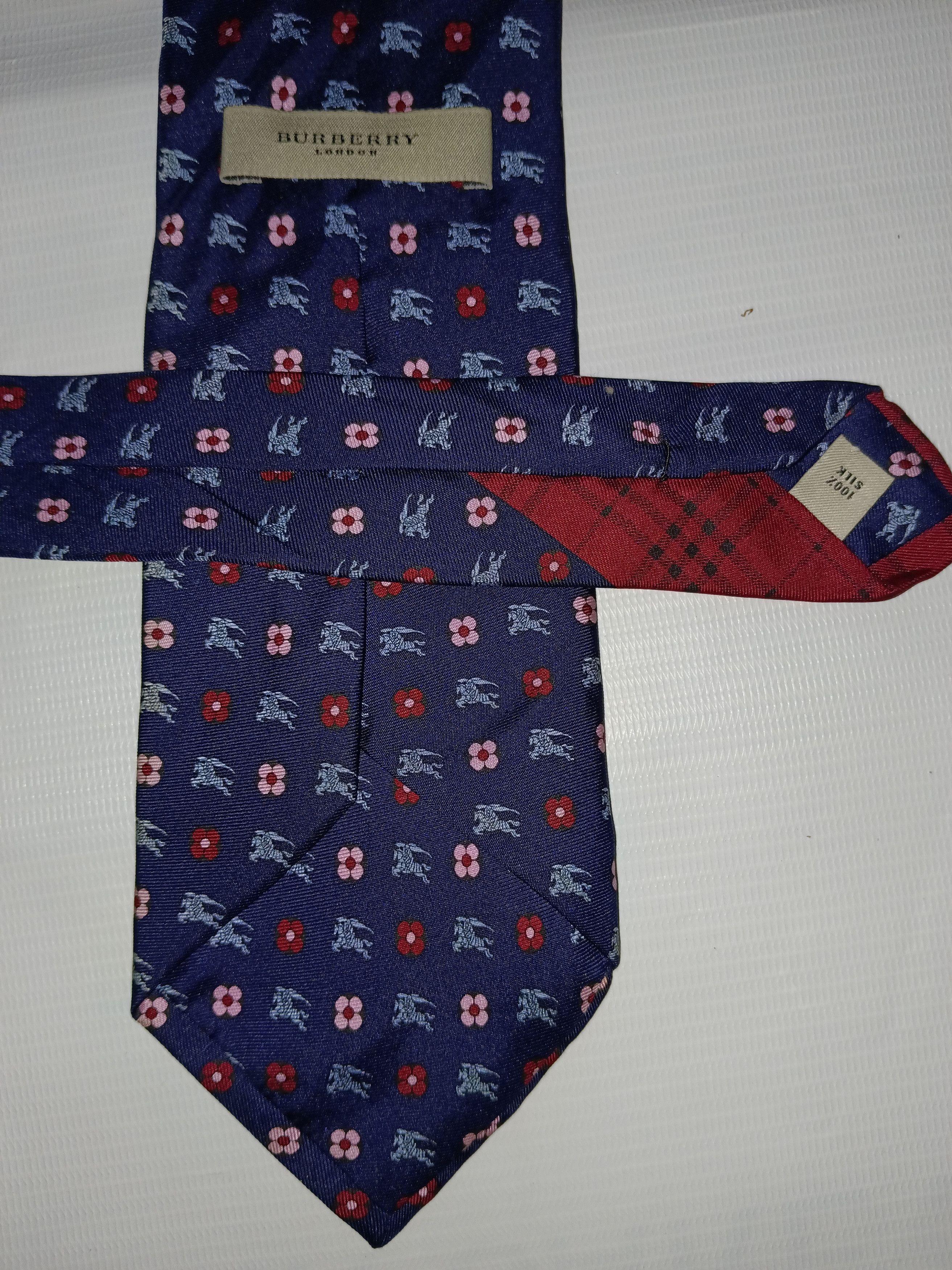 Burberry Monogram Logo Tie Silk