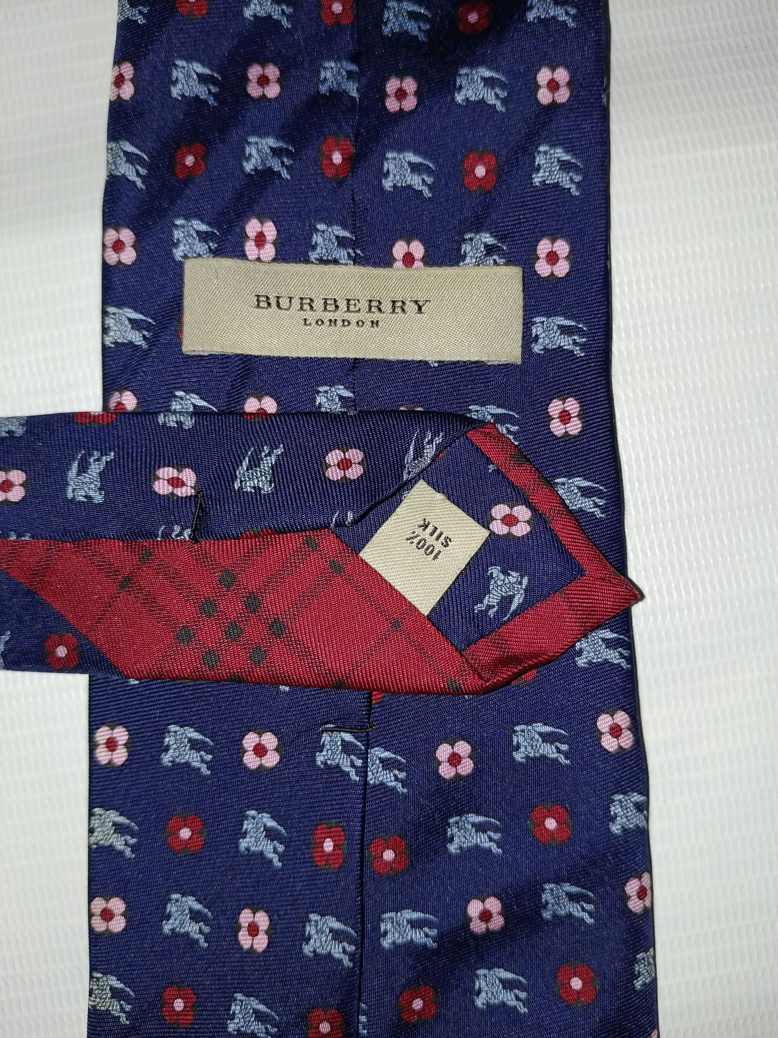 Burberry Monogram Logo Tie Silk