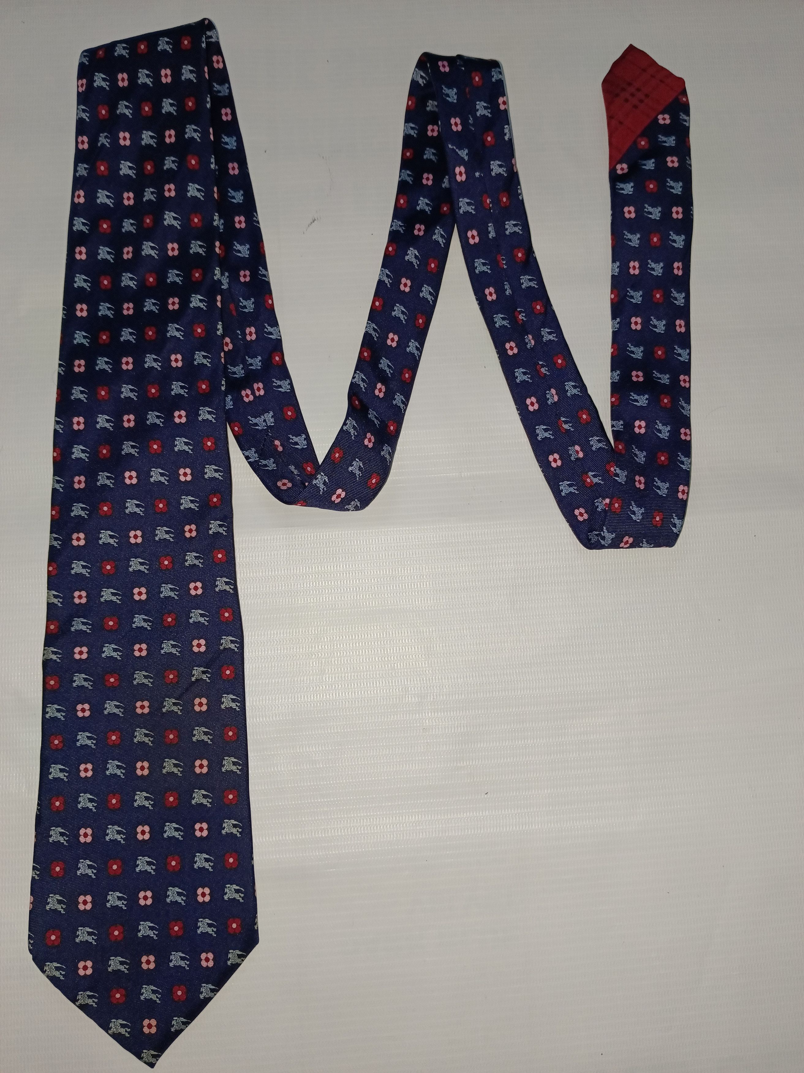 Burberry Monogram Logo Tie Silk