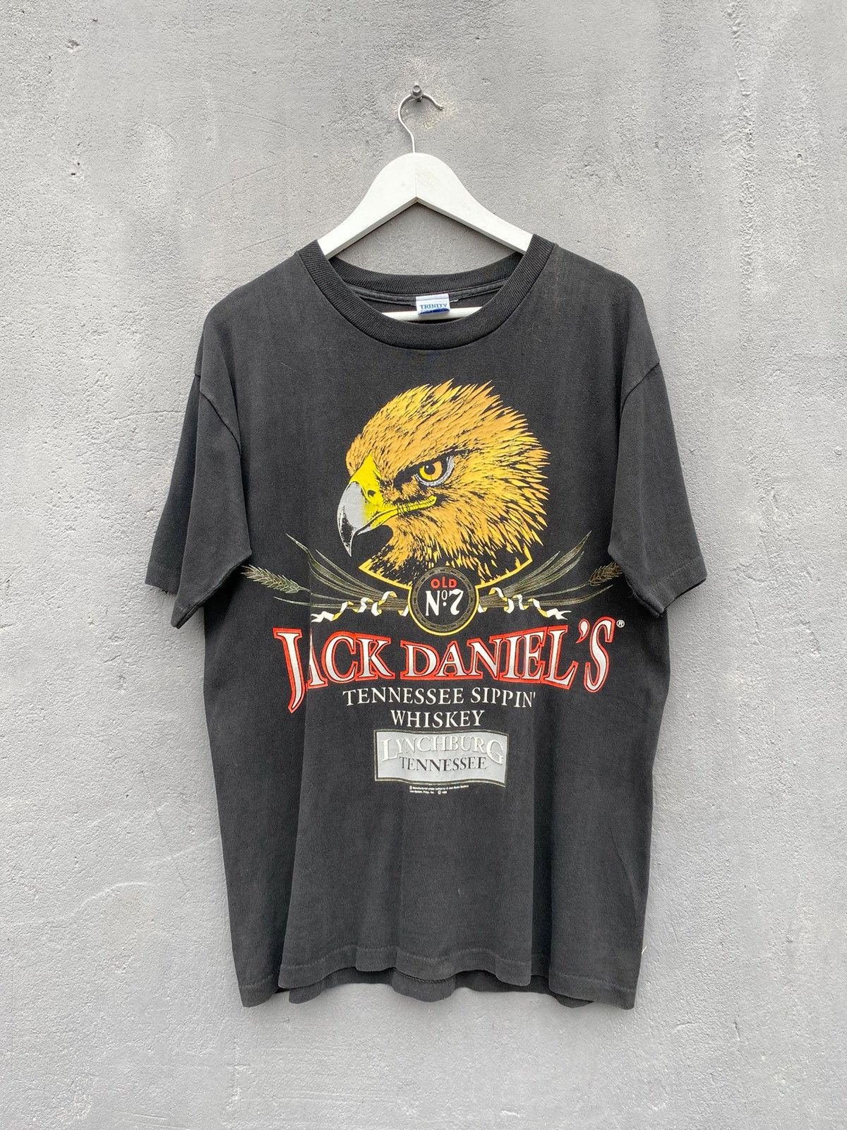 Vintage 90s Jack Daniels Tennessee Whiskey Tee Trinity Tag
