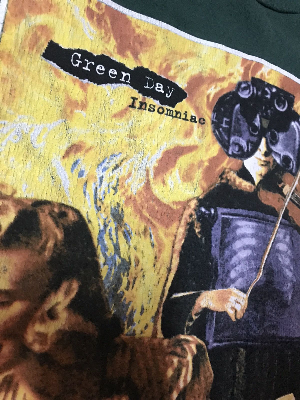 Band Tees × Vintage Vintage 90s Green Day Insomniac Tour Band Tee Shirt Size US L / EU 52-54 / 3 - 5 Thumbnail
