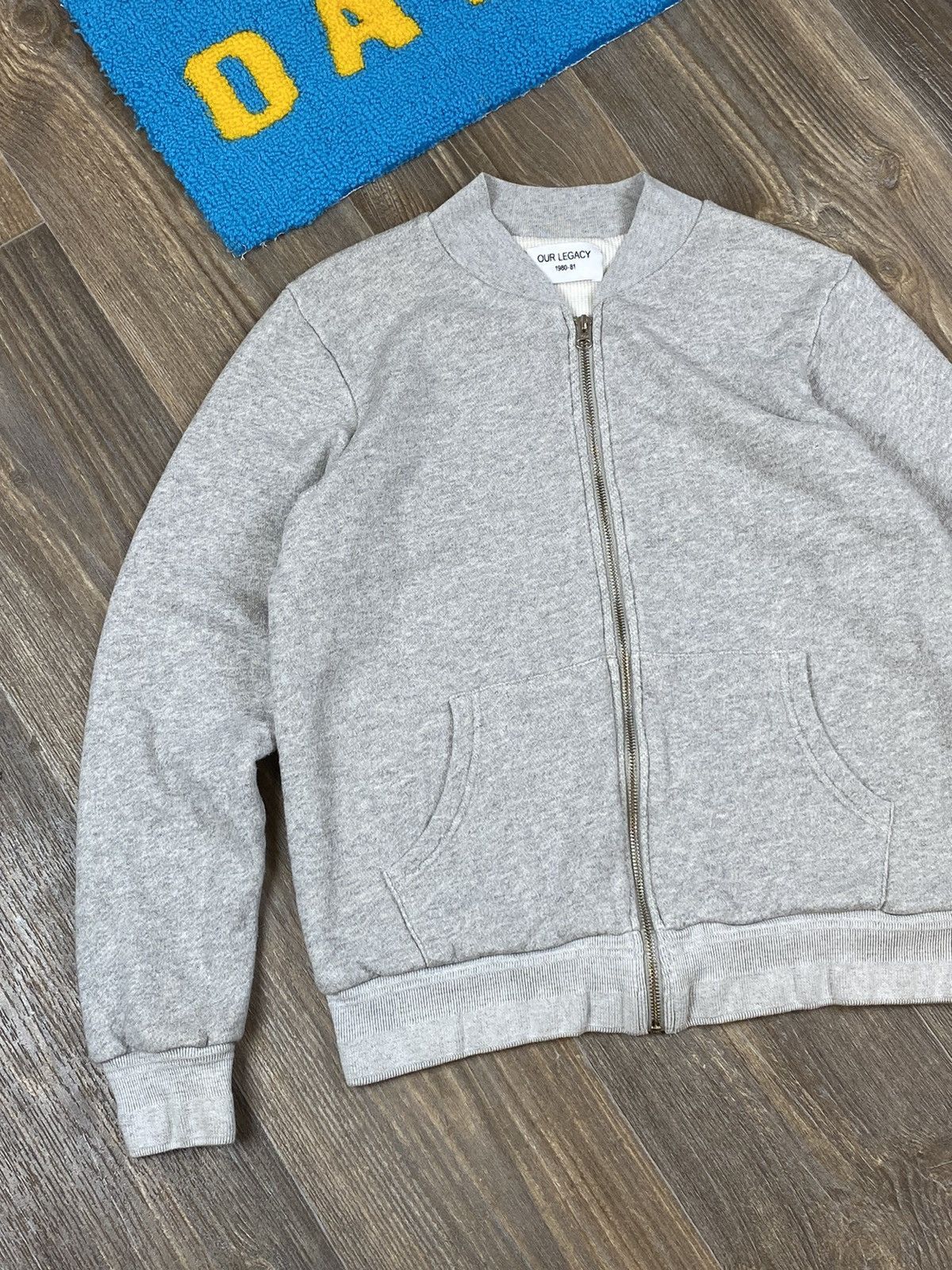 Our Legacy Our Legacy full zip grey cotton bomber pullover Size US S / EU 44-46 / 1 - 3 Thumbnail