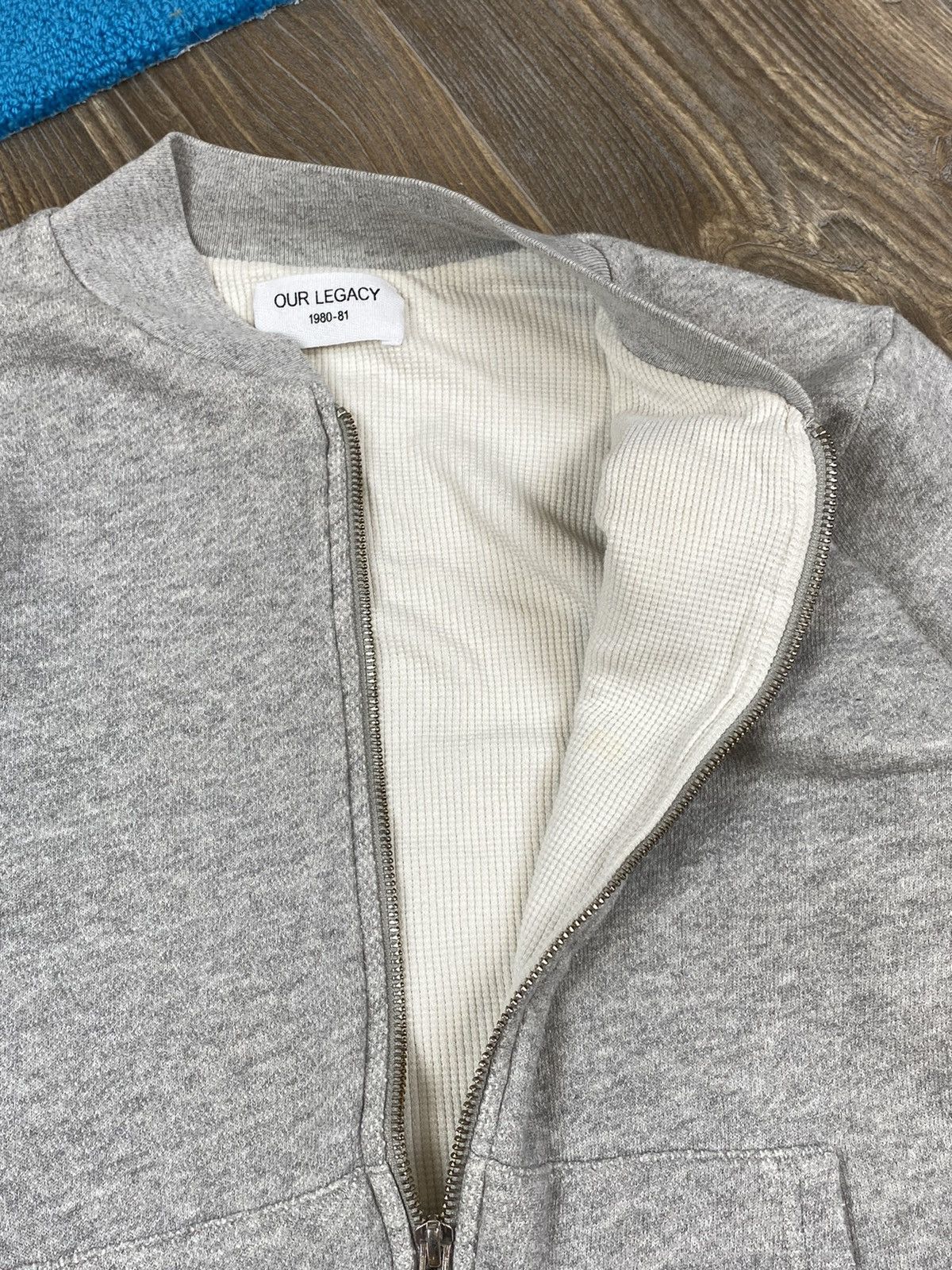 Our Legacy Our Legacy full zip grey cotton bomber pullover Size US S / EU 44-46 / 1 - 8 Thumbnail