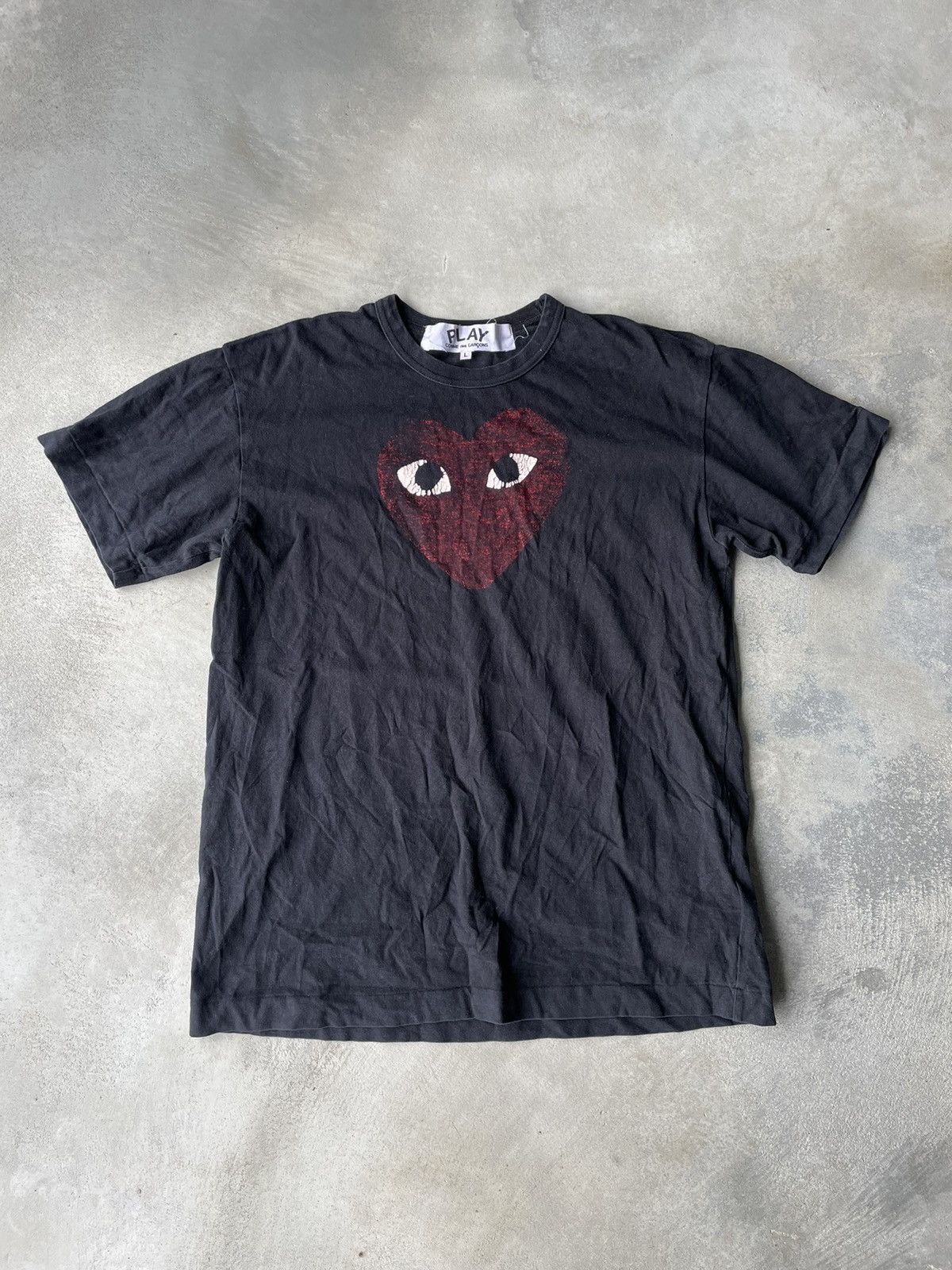 Comme des Garcons PLAY Comme des Garcons Play Washed Heart Tee Size US L / EU 52-54 / 3 - 1 Thumbnail