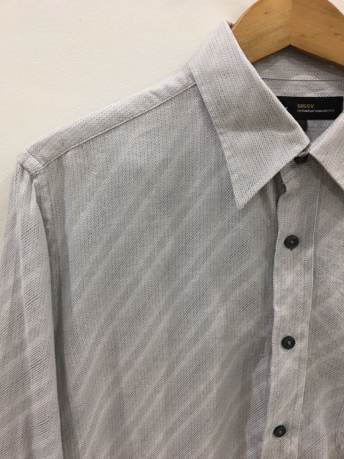 Kansai Yamamoto KANSAI YAMAMOTO -STRIPES BUTTON UP 100% COTTON SHIRT Size US L / EU 52-54 / 3 - 4 Thumbnail