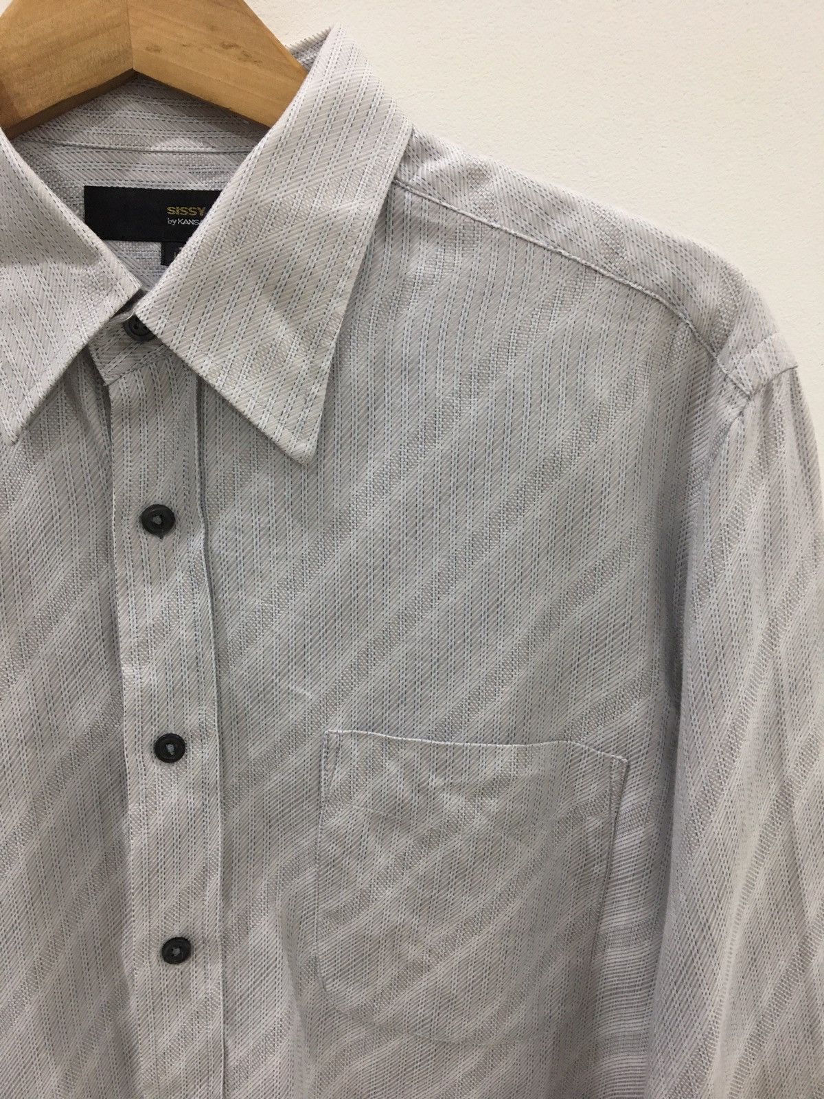 Kansai Yamamoto KANSAI YAMAMOTO -STRIPES BUTTON UP 100% COTTON SHIRT Size US L / EU 52-54 / 3 - 1 Thumbnail