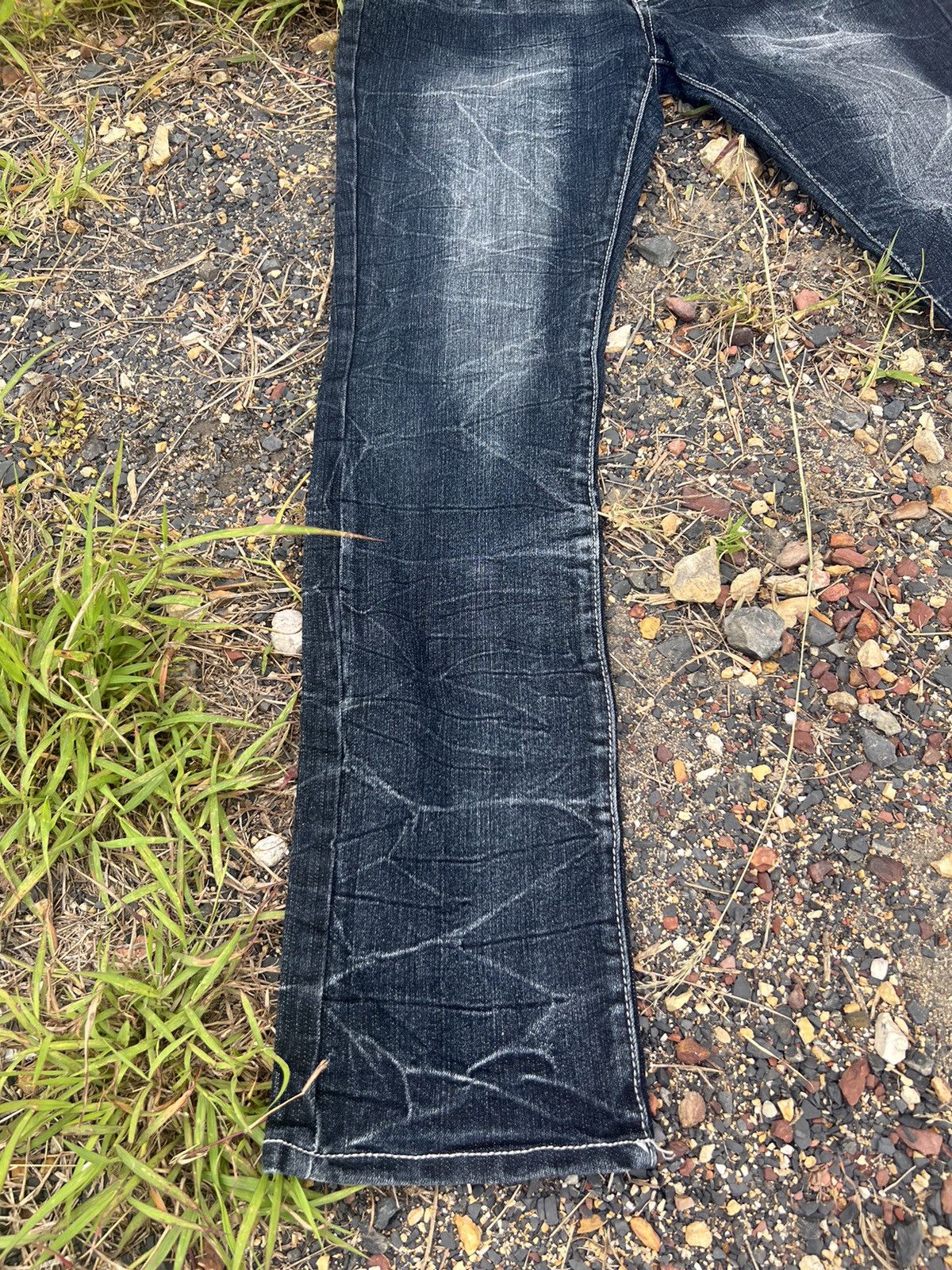 Japanese Brand × Vintage Distressed Jeans with rare design straight cut Size US 32 / EU 48 - 10 Thumbnail