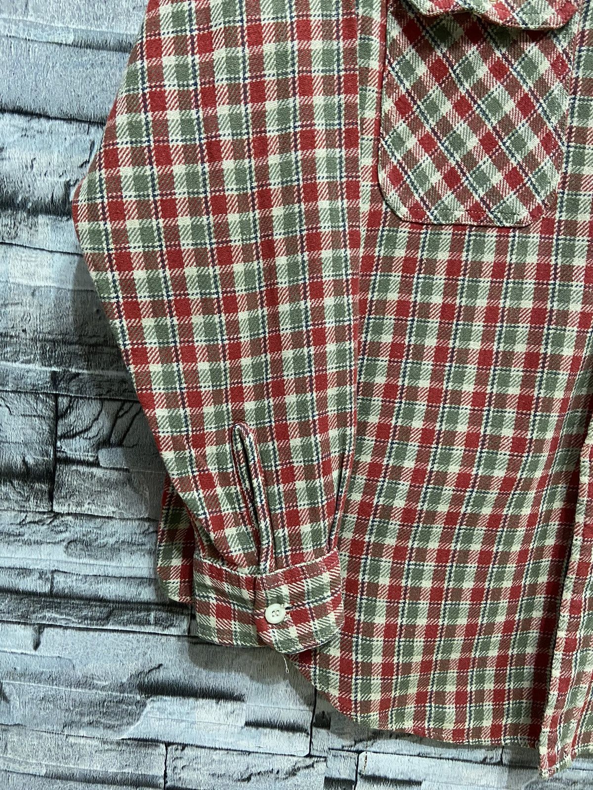 Levi's Vintage Clothing Vintage Levis Flannel double pocket plaid design Size US L / EU 52-54 / 3 - 4 Thumbnail