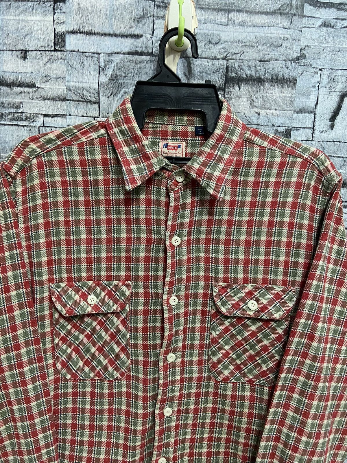 Levi's Vintage Clothing Vintage Levis Flannel double pocket plaid design Size US L / EU 52-54 / 3 - 2 Thumbnail