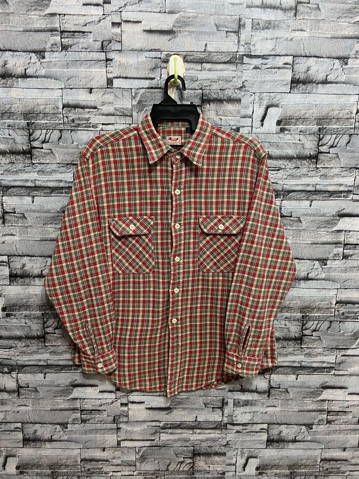 Levi's Vintage Clothing Vintage Levis Flannel double pocket plaid design Size US L / EU 52-54 / 3 - 1 Thumbnail