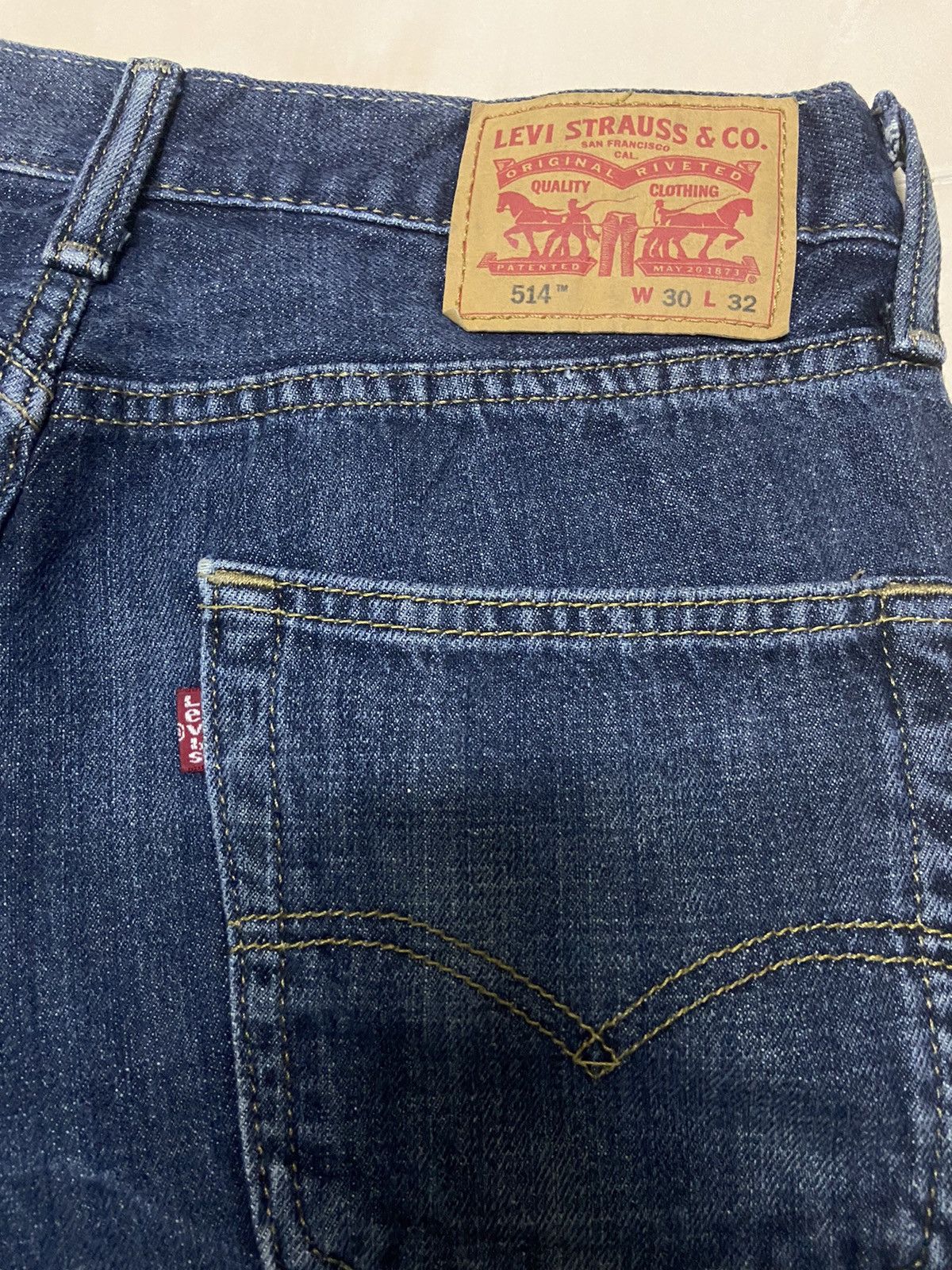 Levi's Vintage 514 Levis Jeans Denim W30 dark blue Size US 30 / EU 46 - 7 Thumbnail