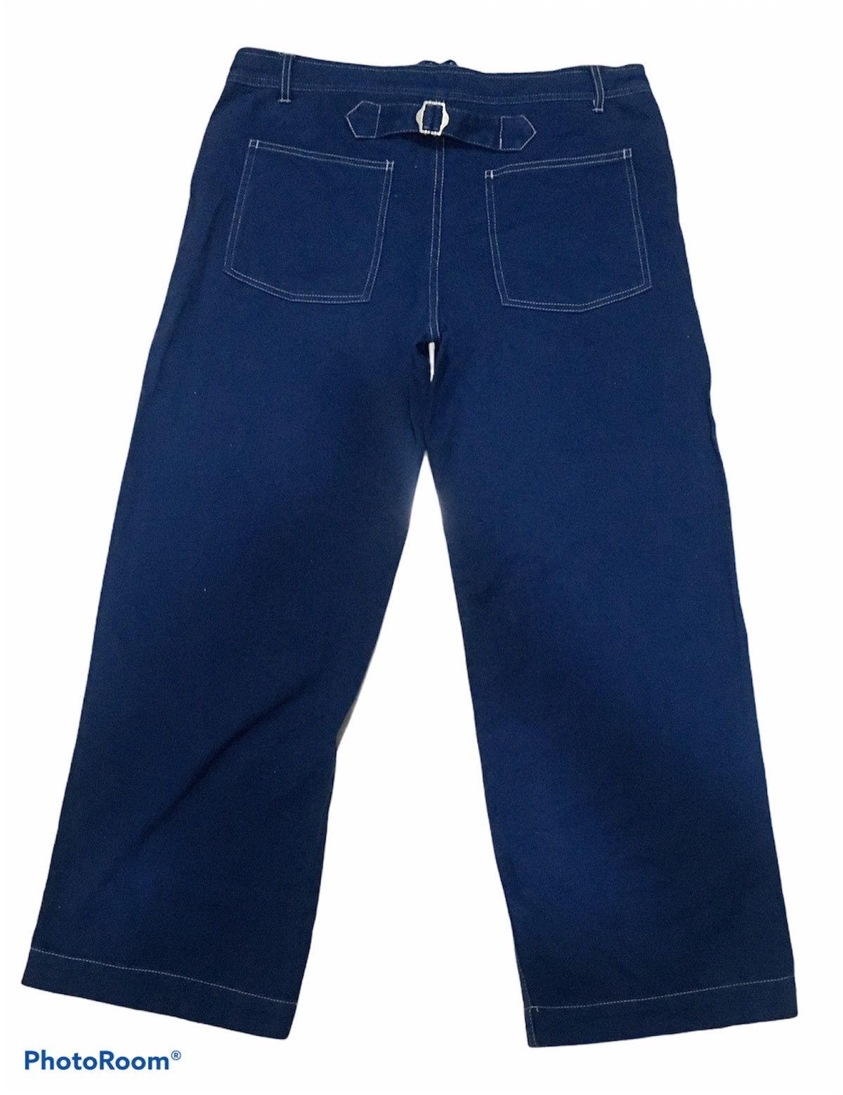 Ceon Buckle Back Flare Wide Leg Crop Pants