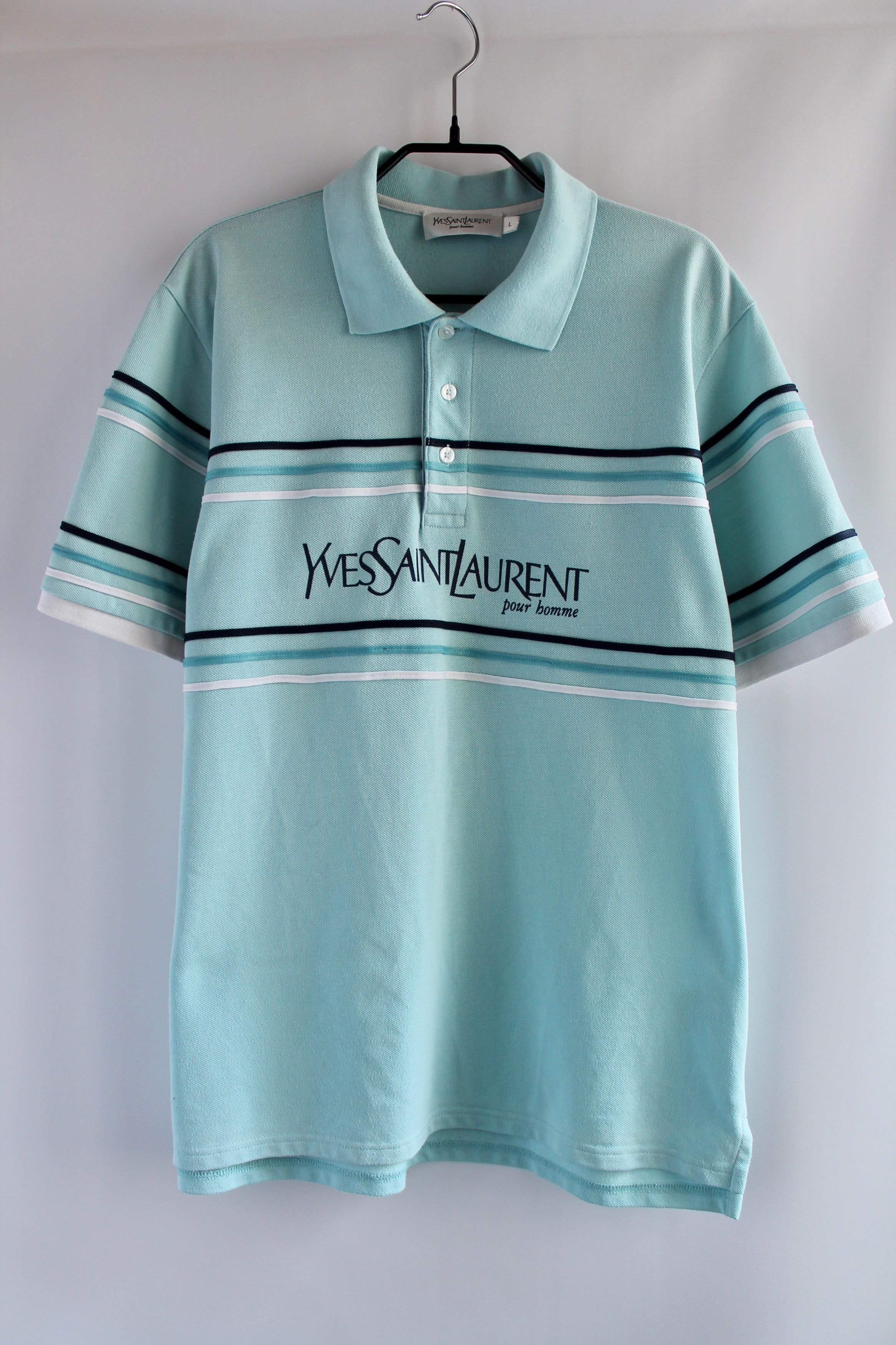 Saint Laurent Paris × Yves Saint Laurent YSL Logo Polo Size US XL / EU 56 / 4 - 1 Thumbnail