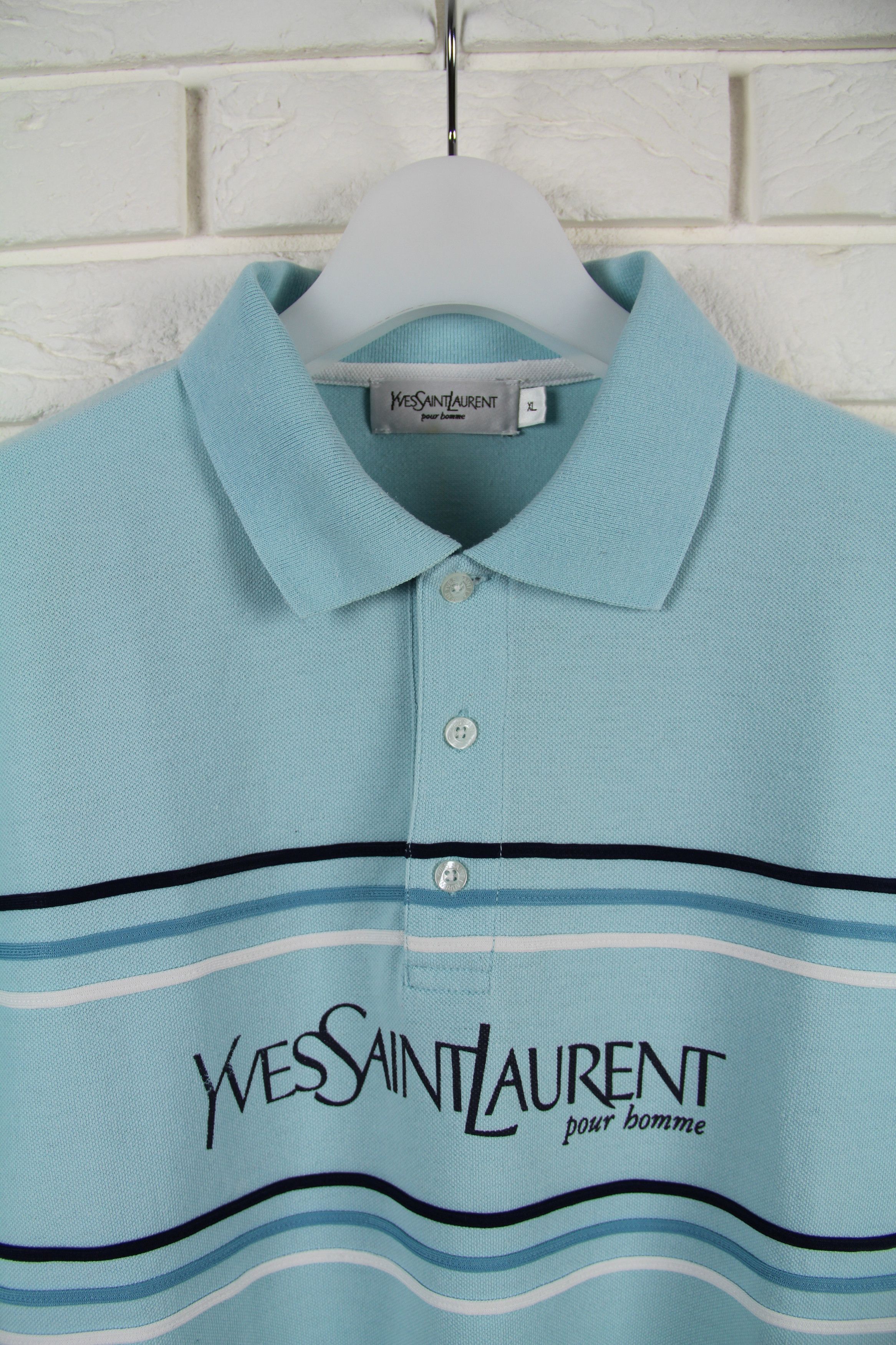 Saint Laurent Paris × Yves Saint Laurent YSL Logo Polo Size US XL / EU 56 / 4 - 3 Thumbnail
