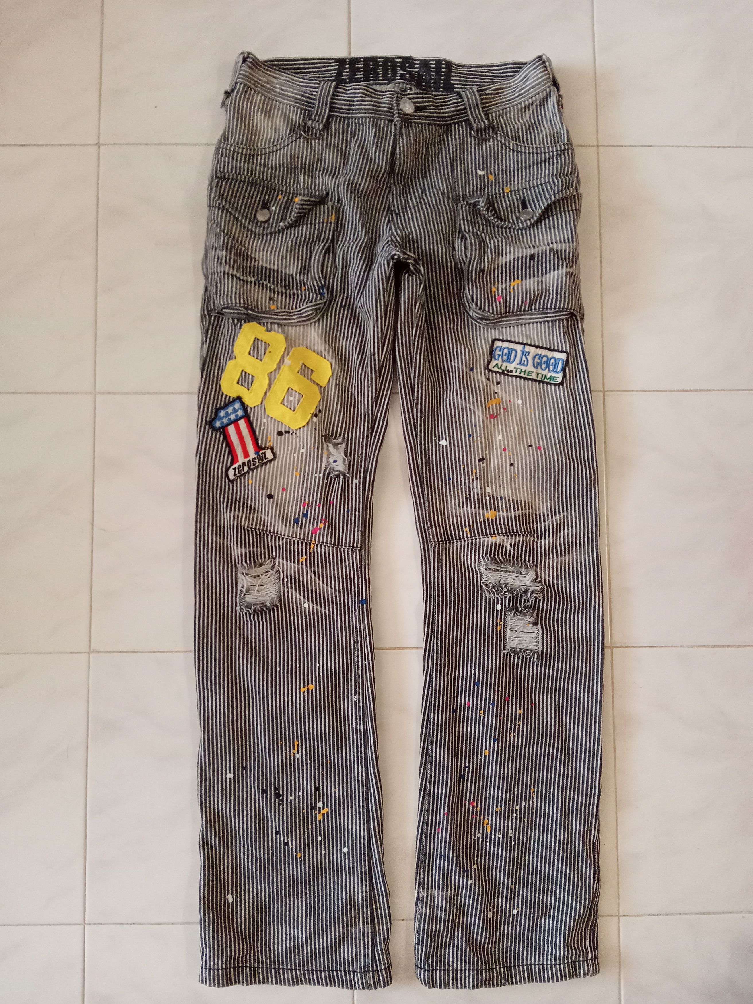 Zerosail Paint Splatter Distress Bush Pant