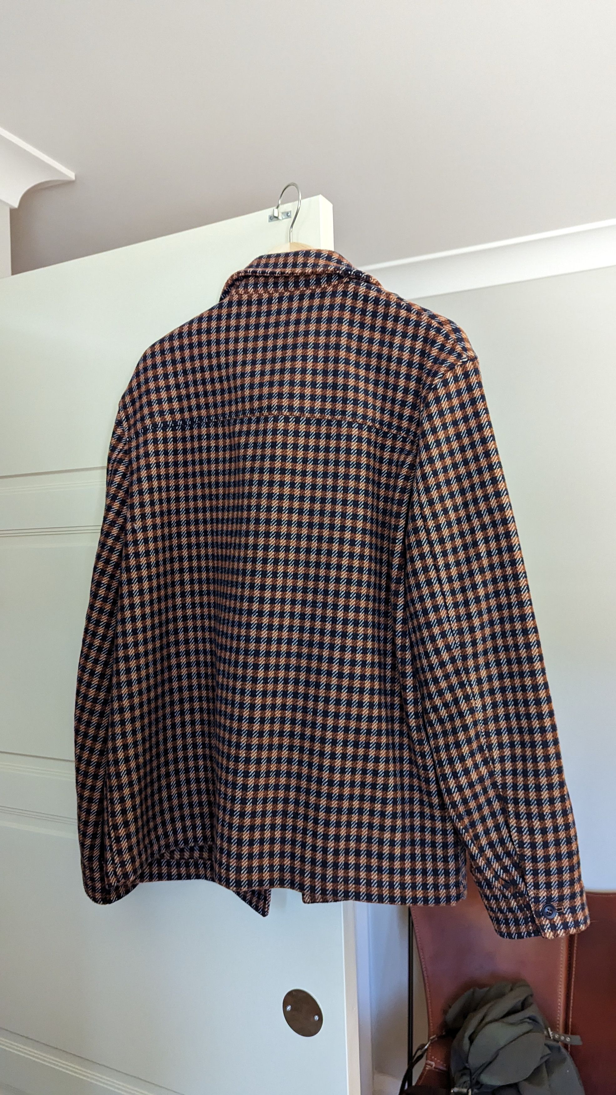 Other Brown Blue Houndstooth Woolen Coat/Jacket Size US M / EU 48-50 / 2 - 2 Thumbnail