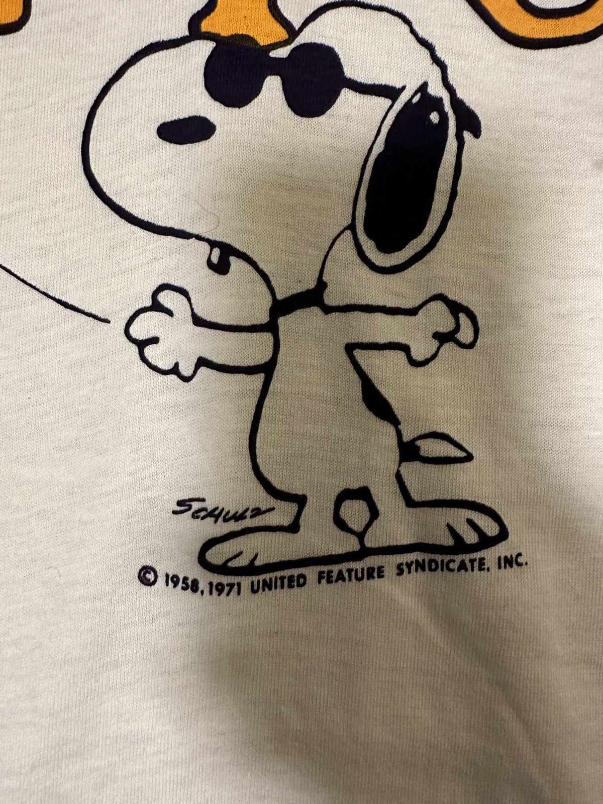 Collegiate × Peanuts × Vintage 1970s Snoopy NYU Tee | Grailed