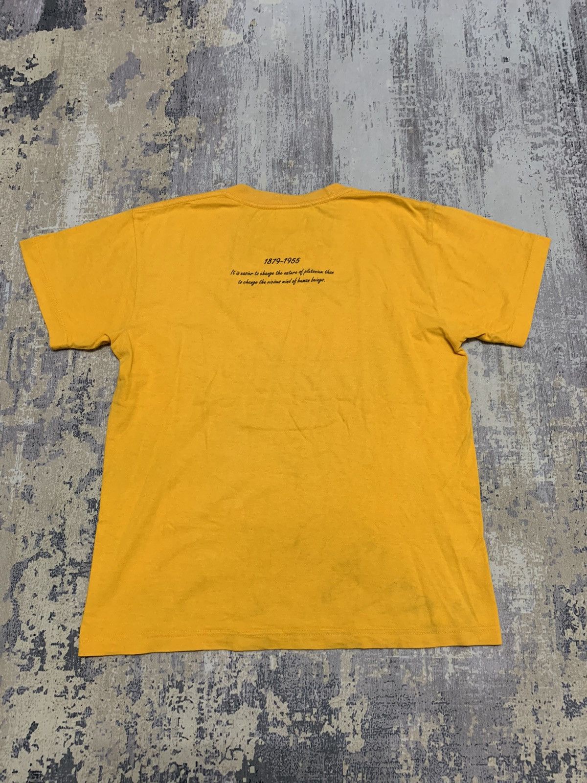 Vintage Vintage Albert Einstein Graphic T-Shirt Mustard Big Head Size US S / EU 44-46 / 1 - 2 Thumbnail