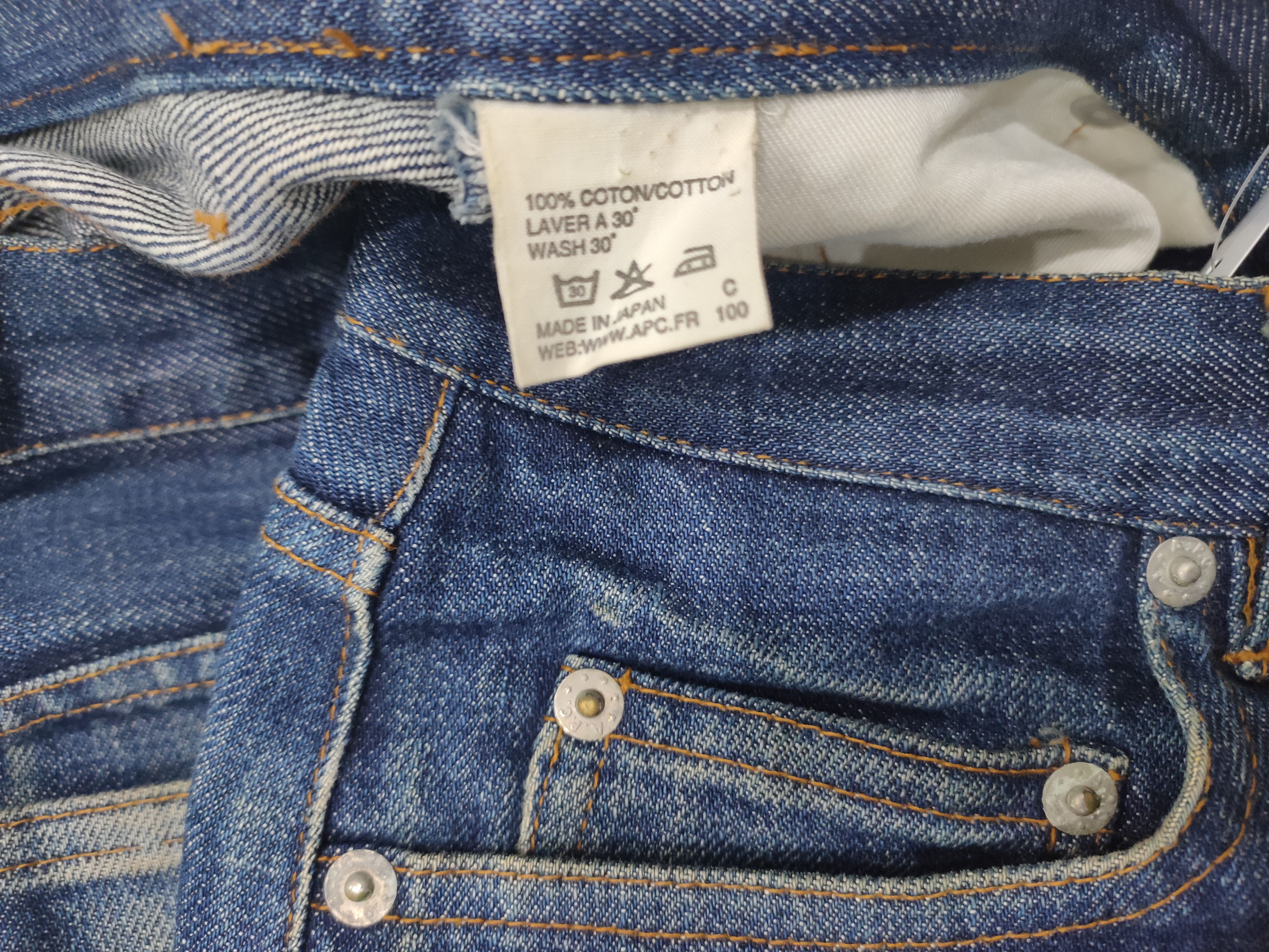 Vintage 90s A.P.C. Clawmark Distress Selvedge Jeans