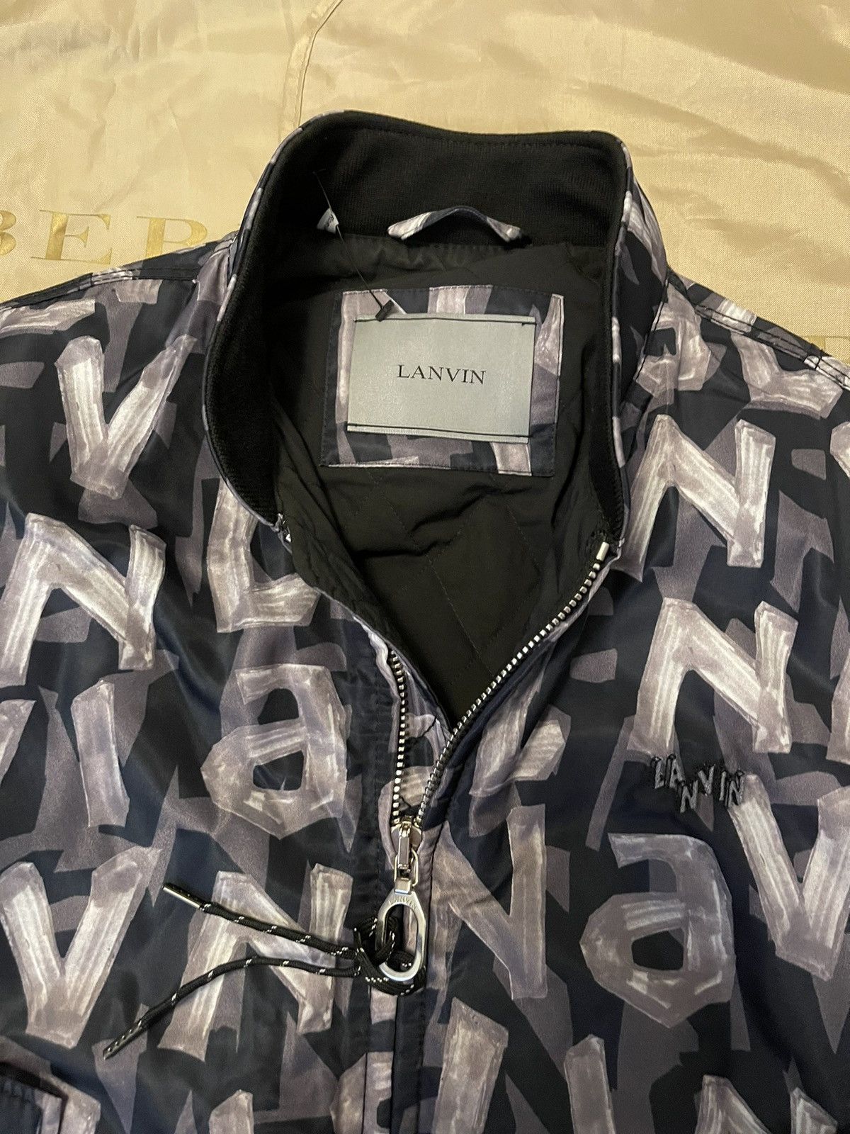 Lanvin LANVIN LOGO BOMBER JACKET Size 46 $2500 black Size US S / EU 44-46 / 1 - 3 Thumbnail