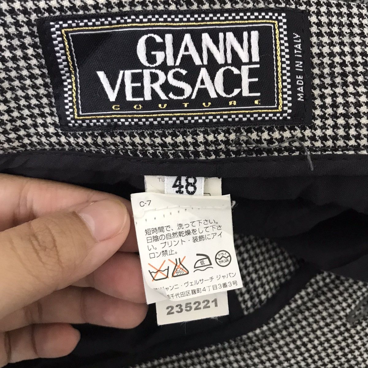 Gianni Valentino GIANNI VERSACE Italy Designer Straight Cut Wool Trousers Size US 30 / EU 46 - 3 Thumbnail