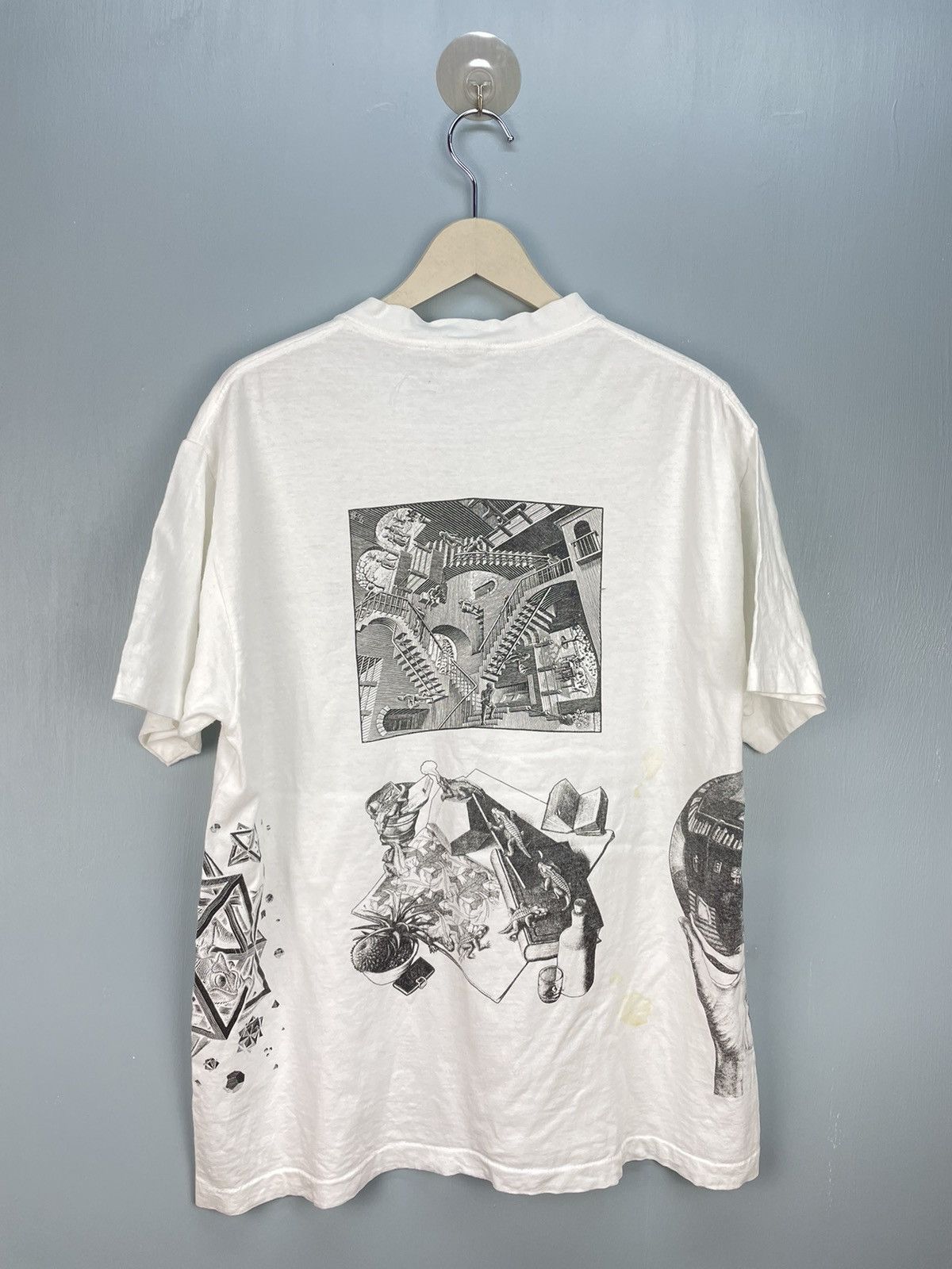 Vintage Vintage 80s M.C. Escher art t shirt Size US XL / EU 56 / 4 - 2 Thumbnail