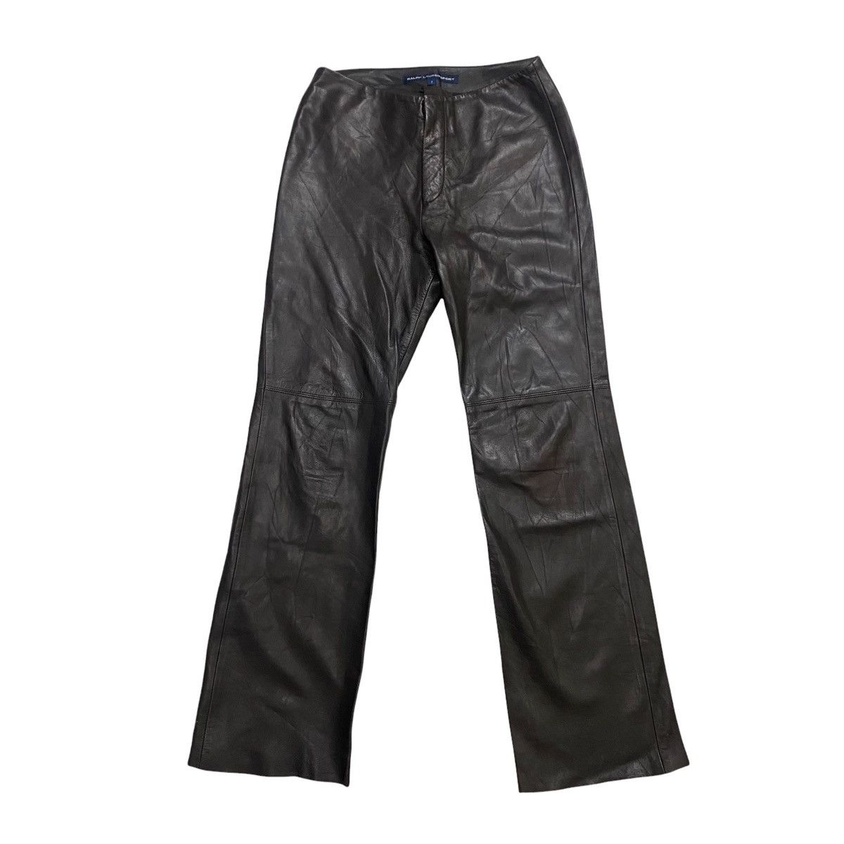 Genuine Leather × Leather × Ralph Lauren Ralph Lauren flare lamb leather pant Size 28" / US 6 / IT 42 - 1 Thumbnail