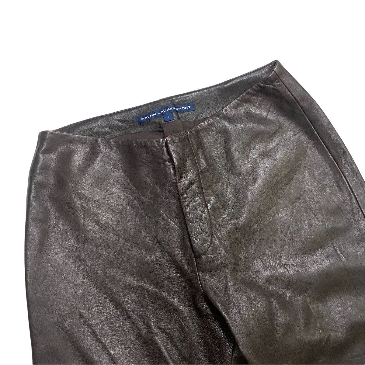 Genuine Leather × Leather × Ralph Lauren Ralph Lauren flare lamb leather pant Size 28" / US 6 / IT 42 - 3 Thumbnail