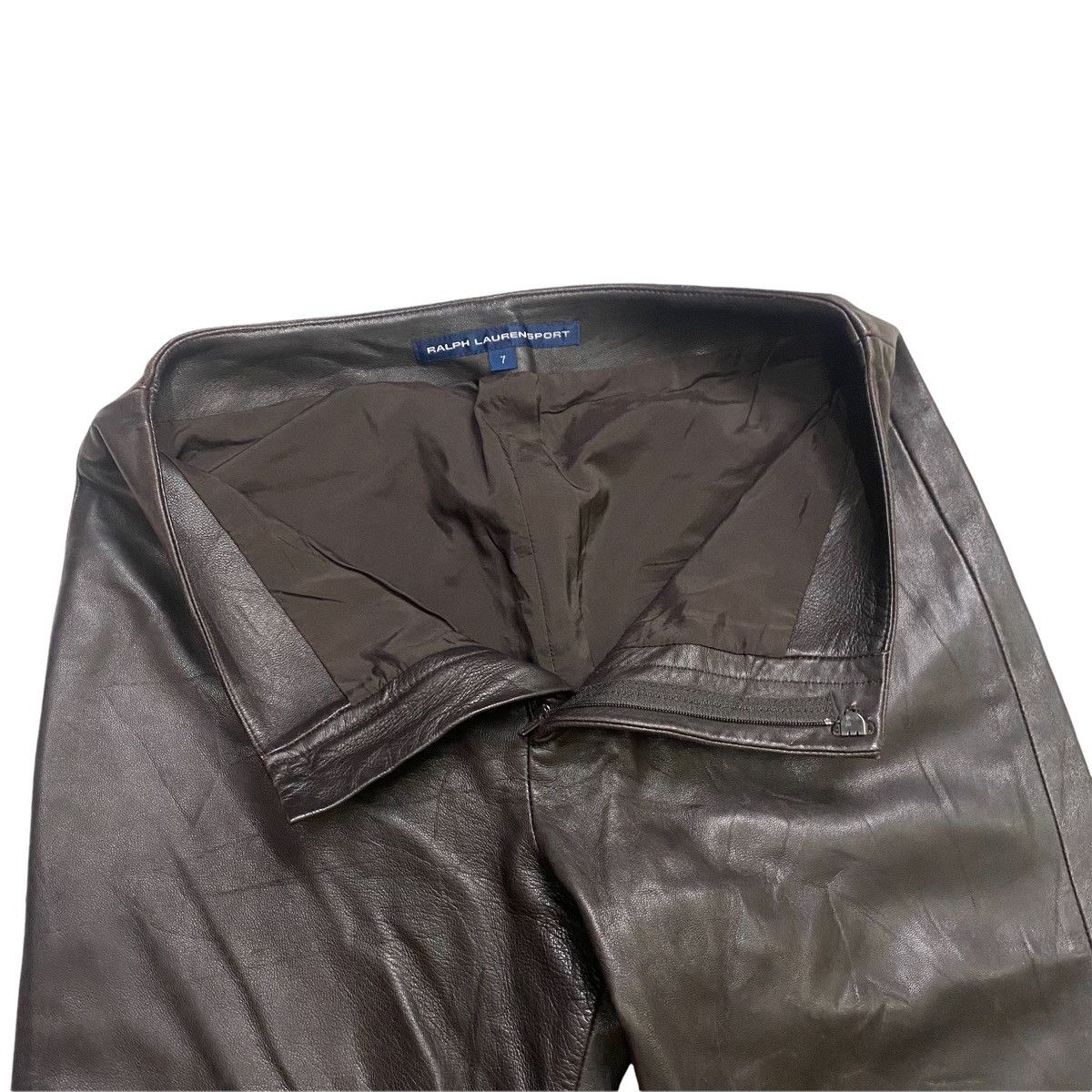 Genuine Leather × Leather × Ralph Lauren Ralph Lauren flare lamb leather pant Size 28" / US 6 / IT 42 - 5 Thumbnail