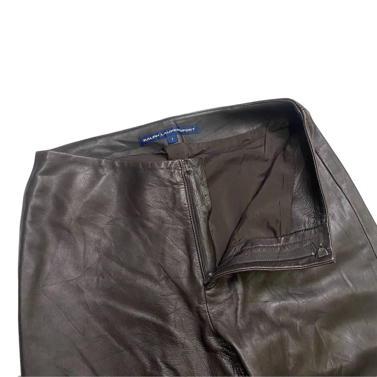 Genuine Leather × Leather × Ralph Lauren Ralph Lauren flare lamb leather pant Size 28" / US 6 / IT 42 - 4 Thumbnail