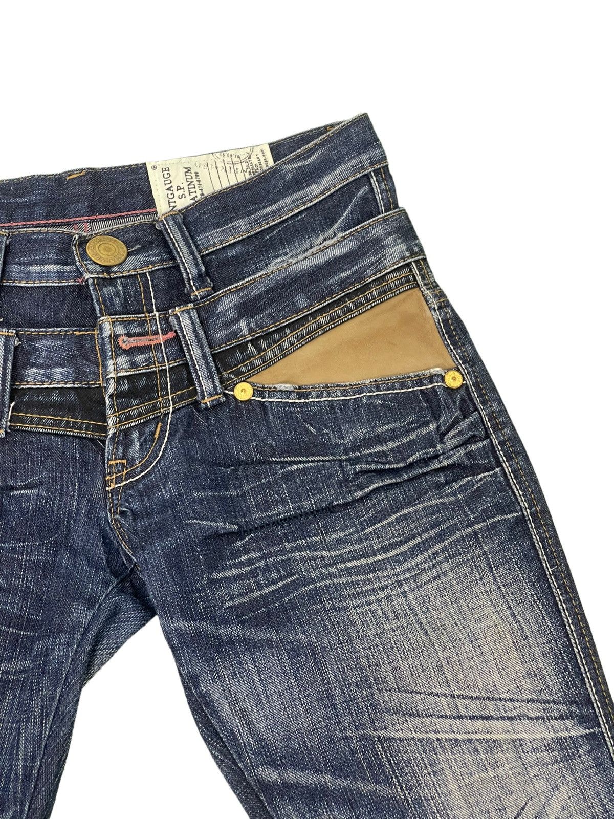 Japanese Brand Double Waist Slim Jeans Antgauge Distres Clawmark Denim 52🟦 Size US 29 - 9 Thumbnail