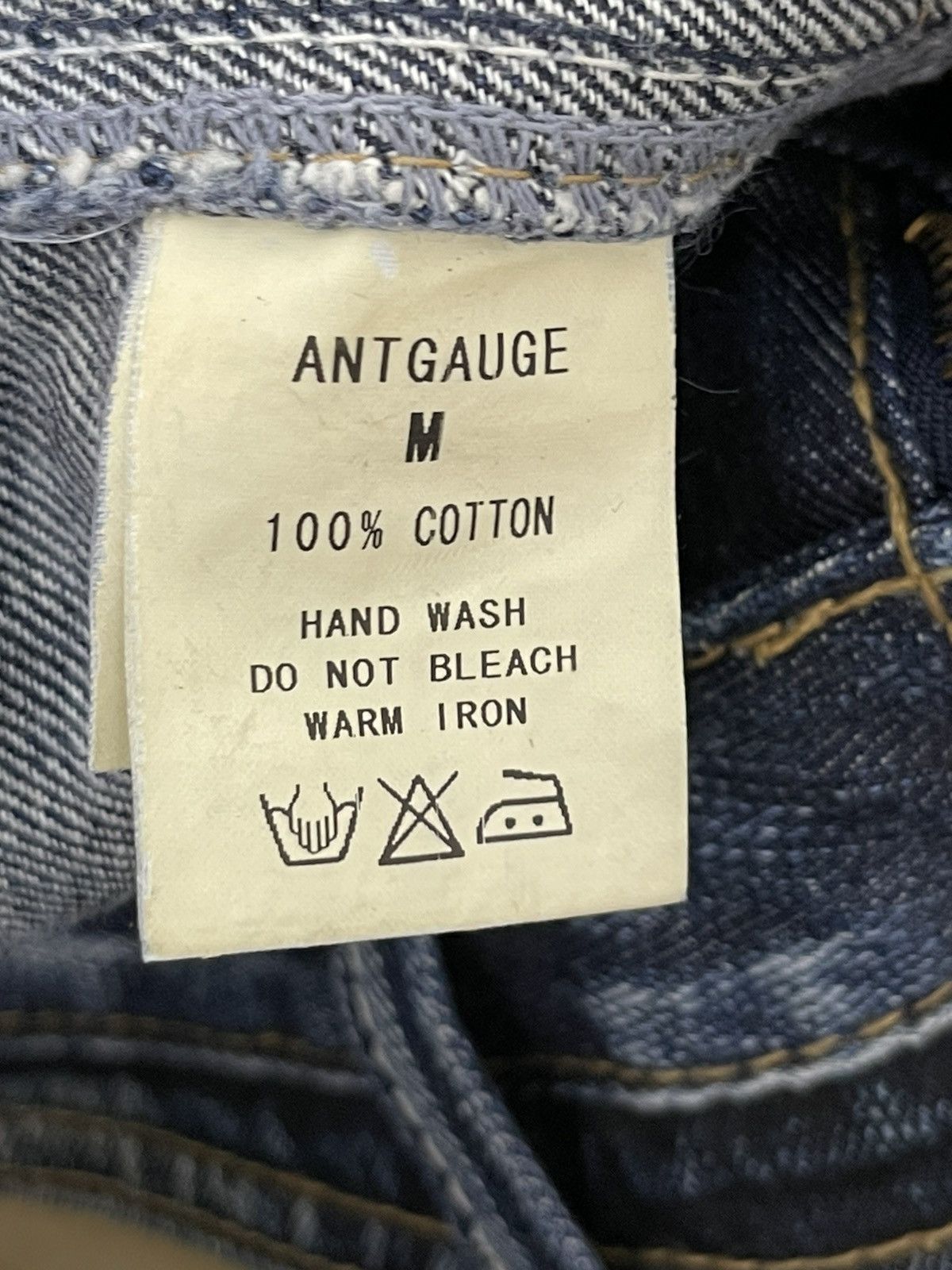 Japanese Brand Double Waist Slim Jeans Antgauge Distres Clawmark Denim 52🟦 Size US 29 - 20 Thumbnail