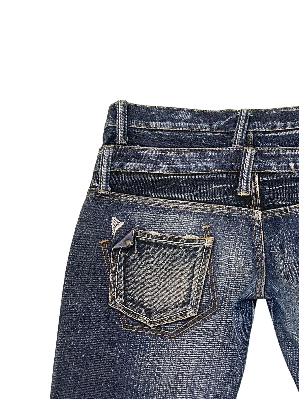 Japanese Brand Double Waist Slim Jeans Antgauge Distres Clawmark Denim 52🟦 Size US 29 - 18 Thumbnail