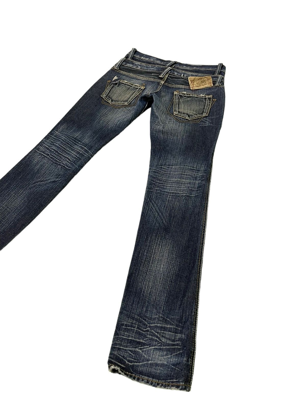 Japanese Brand Double Waist Slim Jeans Antgauge Distres Clawmark Denim 52🟦 Size US 29 - 13 Thumbnail