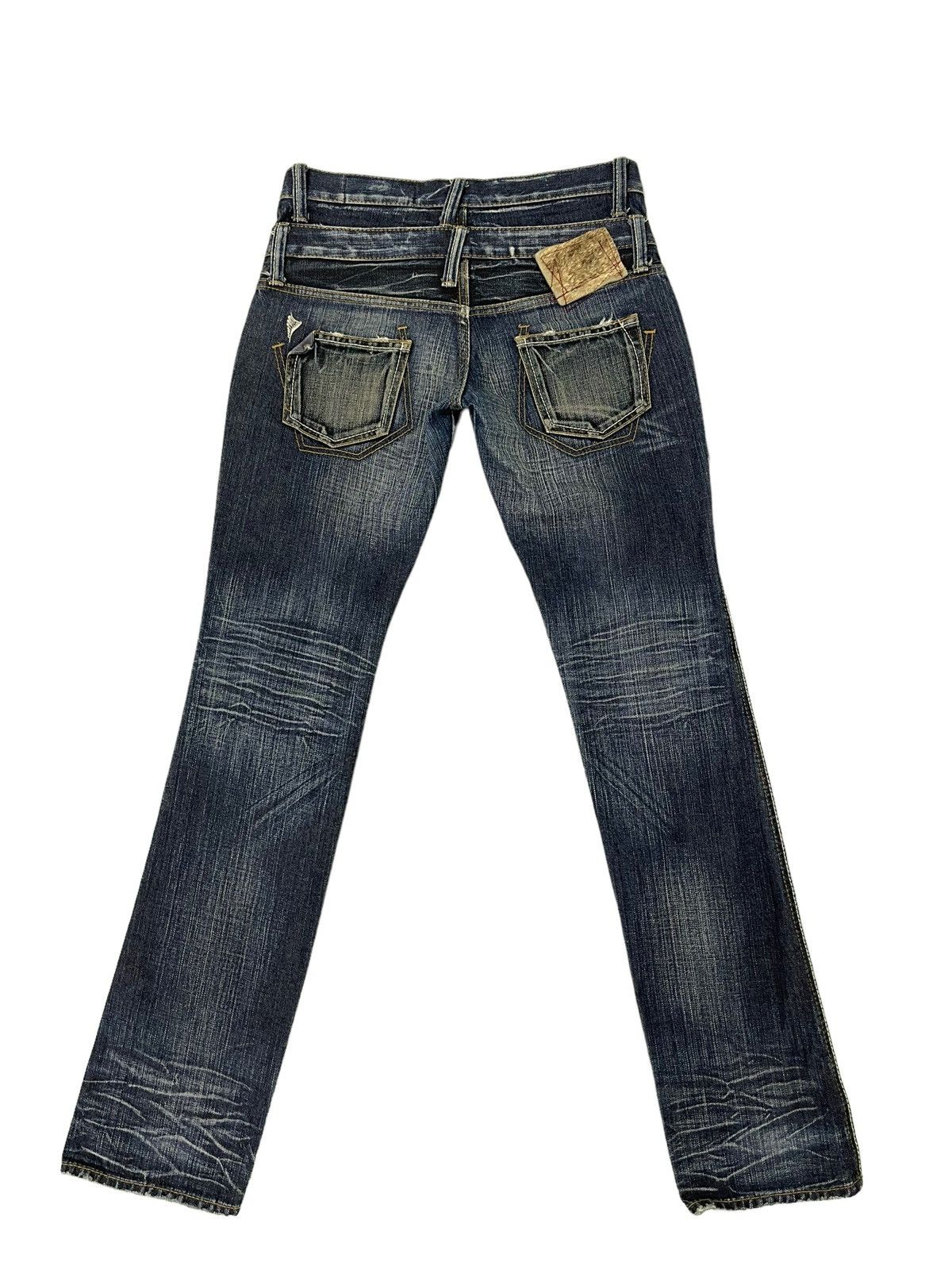 Japanese Brand Double Waist Slim Jeans Antgauge Distres Clawmark Denim 52🟦 Size US 29 - 11 Thumbnail