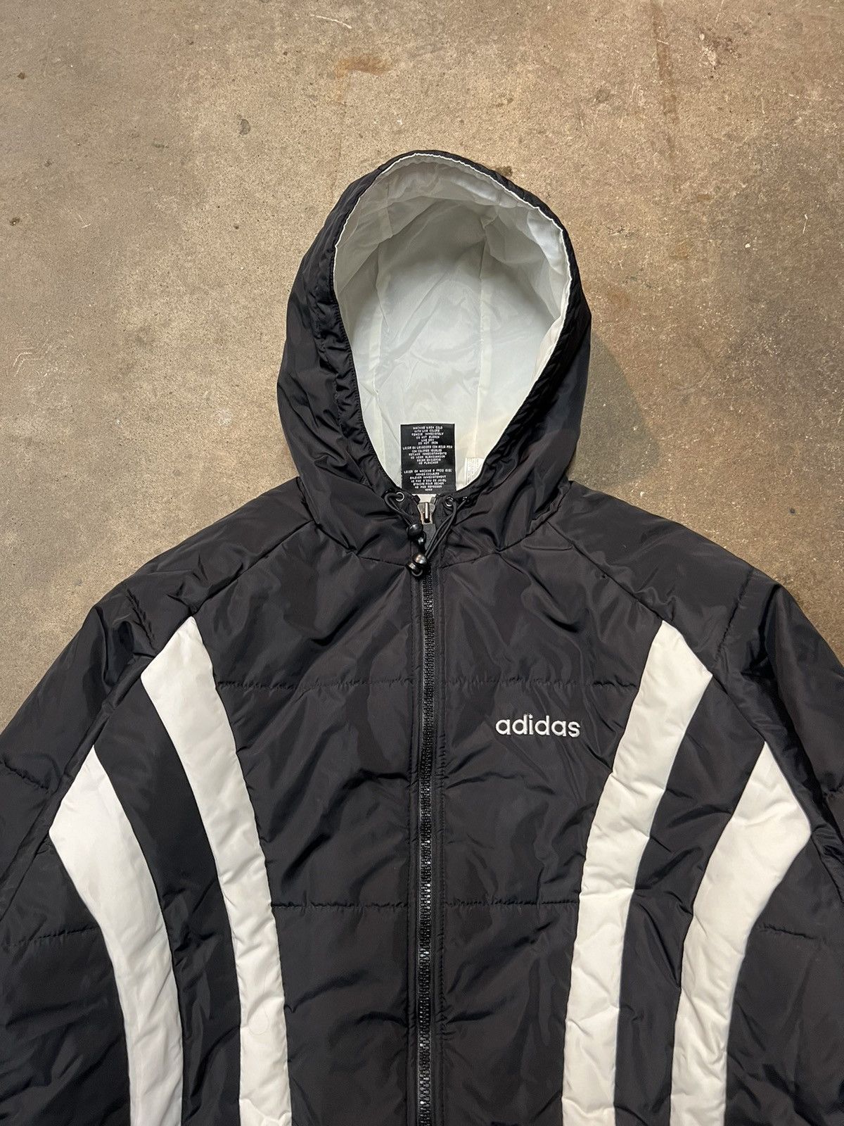Adidas × Vintage Vintage Adidas Trefoil Puffer Parka Jacket Size US XL / EU 56 / 4 - 4 Thumbnail
