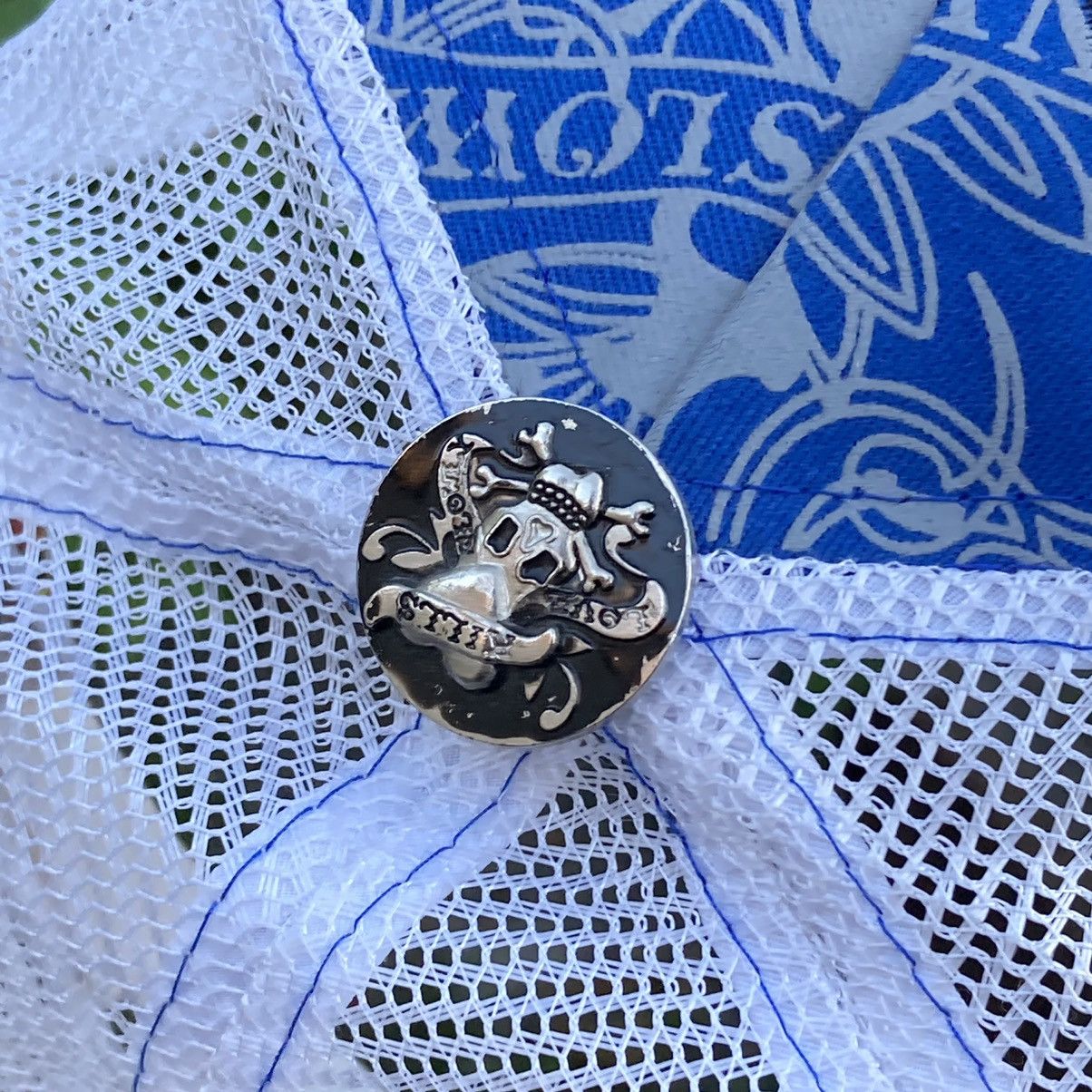 Christian Audigier × Ed Hardy NEW Ed Hardy rhinestones skulls blue trucker cap Size ONE SIZE - 11 Thumbnail