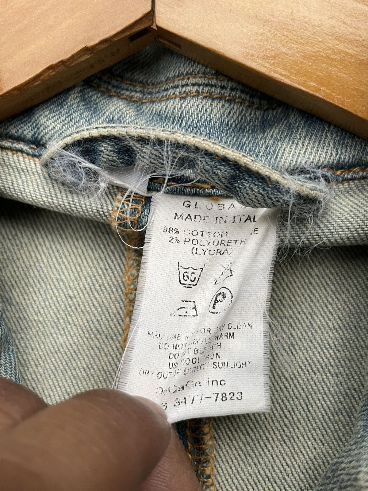 Designer Vintage Globale Denim Jacket Size M / US 6-8 / IT 42-44 - 14 Thumbnail