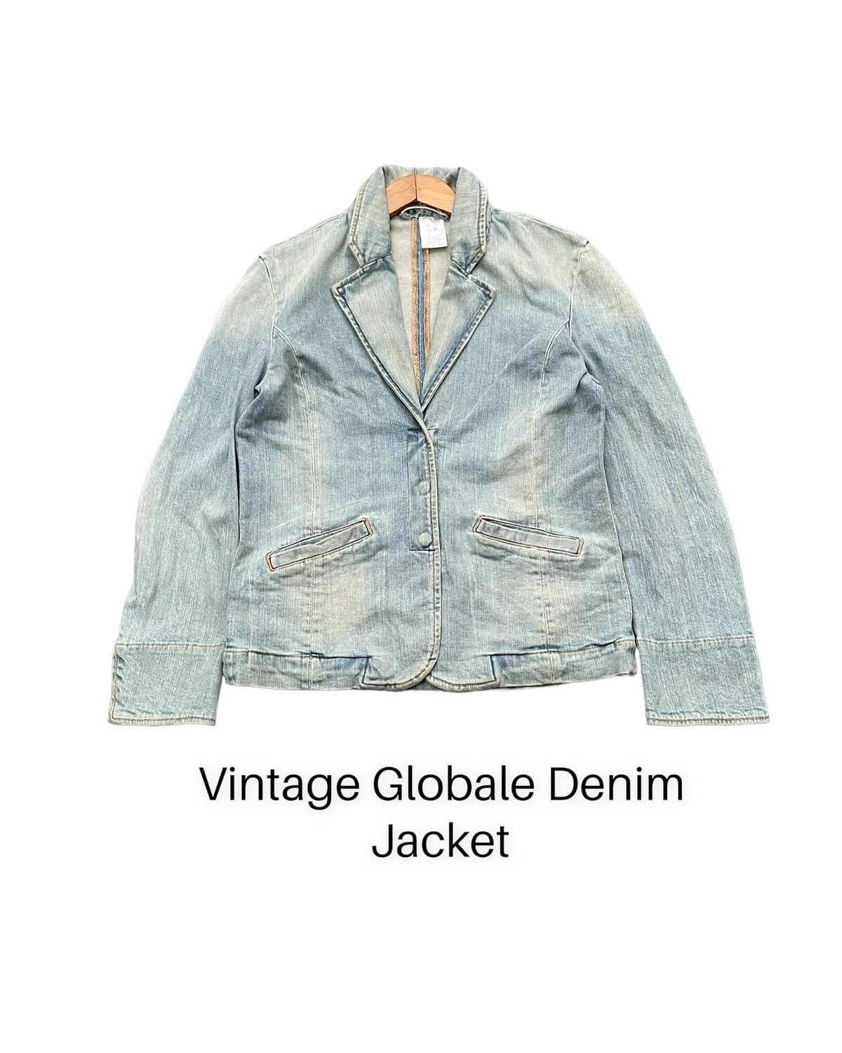 Designer Vintage Globale Denim Jacket Size M / US 6-8 / IT 42-44 - 1 Thumbnail