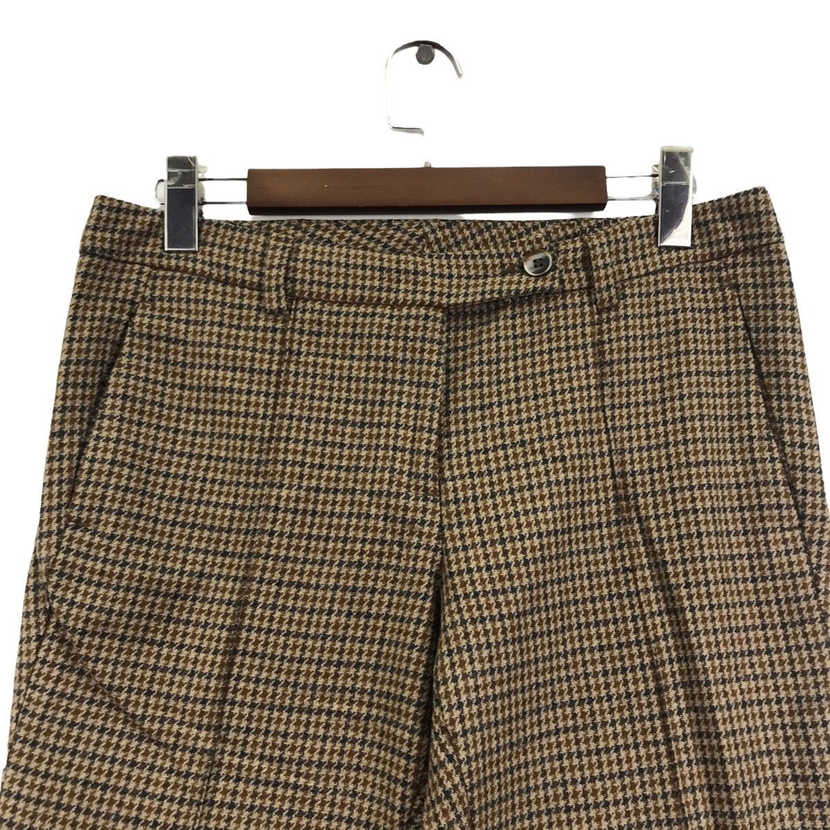 Benetton BENETTON STILE Houndstooth Wool Trousers Casual Pant Size US 33 - 2 Thumbnail