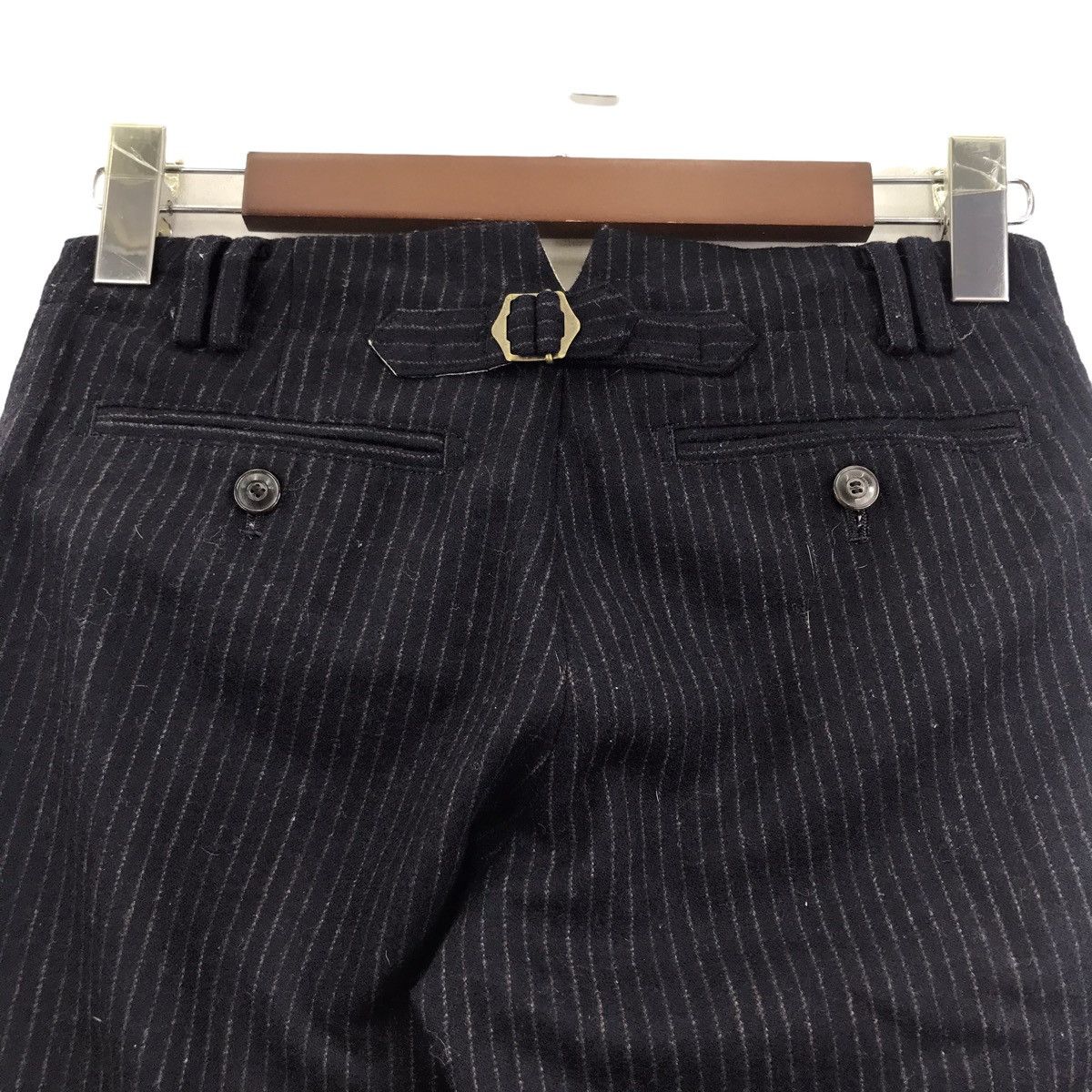 Japanese Brand HUMAN WOMAN Japanese Brand Bell Bottom Wool Casual Trousers Size US 28 / EU 44 - 5 Thumbnail