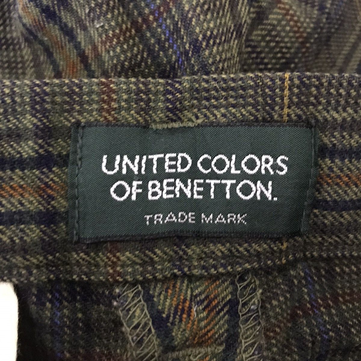 United Colors Of Benetton UNITED COLOR of BENETTON Check Tartan Wool Trousers Casual Size US 30 / EU 46 - 3 Thumbnail