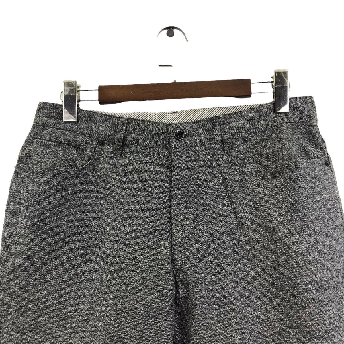 Comme Ca Ism COMME CA ISM Japanese Brand Herringbone Wool Trousers Pant Size US 32 / EU 48 - 2 Thumbnail