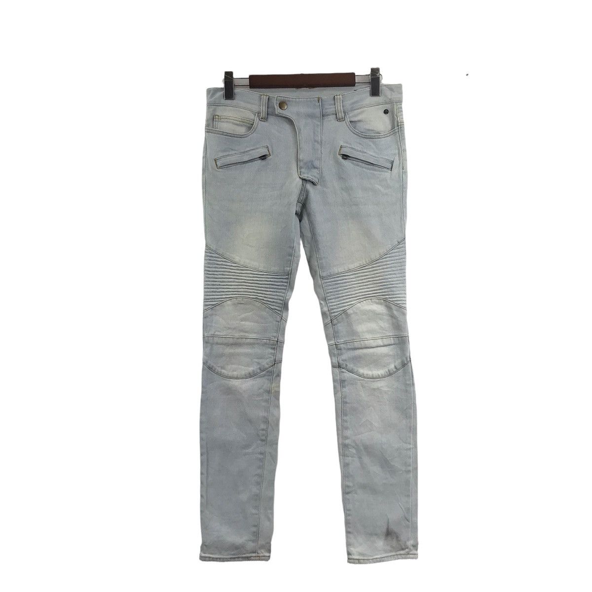 Japanese Brand BENO Japanese Brand Padded Knee Bike Season Slim Fit Jeans Size US 32 / EU 48 - 1 Thumbnail