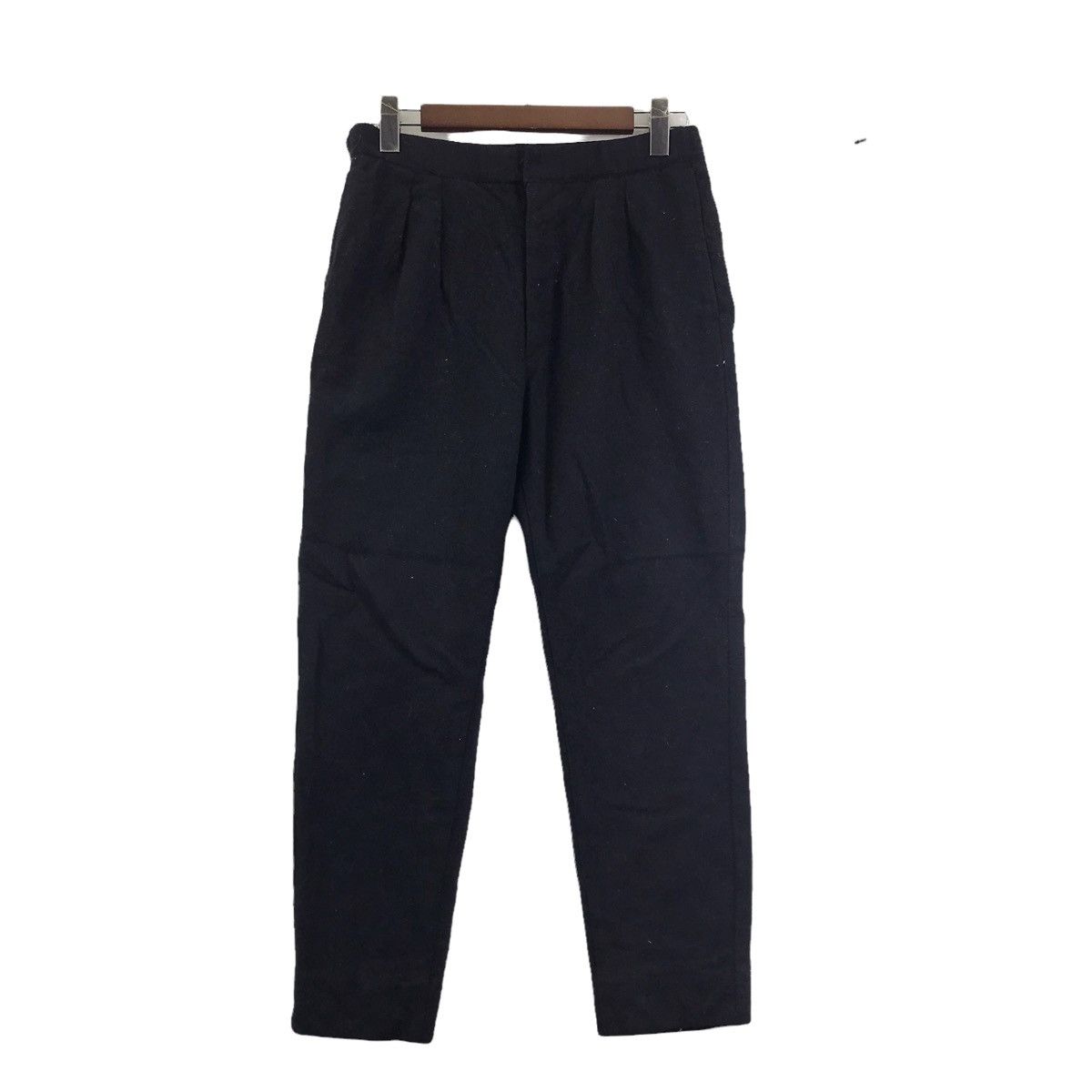 Uniqlo UNIQLO And LEMAIRE Regular Fit Wool Black Casual Trousers Size US 28 / EU 44 - 1 Thumbnail