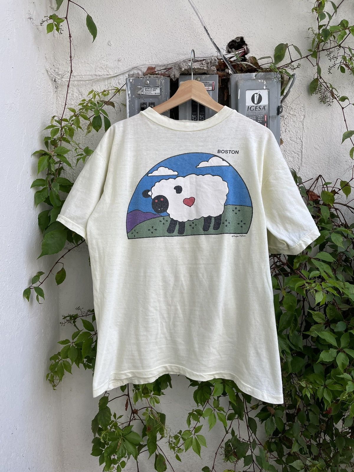 Vintage 90s Boston Nature Major Motion Single Stitch Size US XL / EU 56 / 4 - 2 Thumbnail