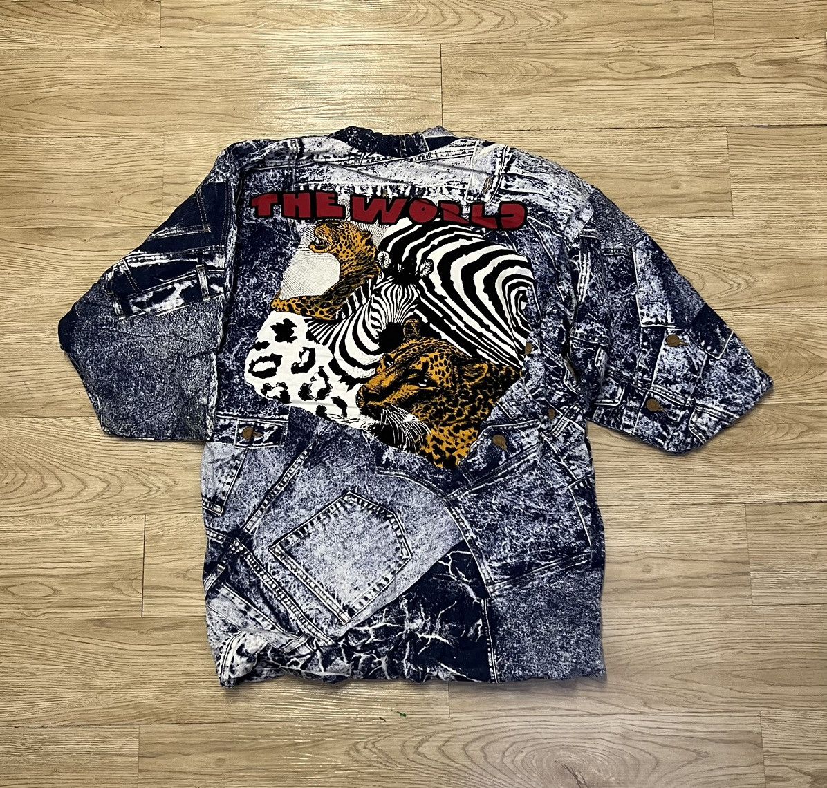 Indigo × Japanese Brand THE WORLD Safari Indigo Jeans Print Kimono Size US XL / EU 56 / 4 - 1 Thumbnail